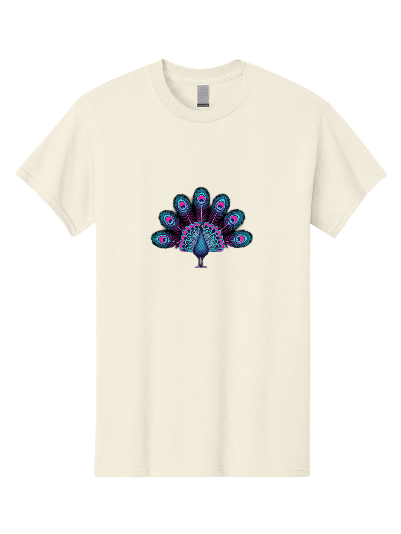 Peacock-30 Men'S Graphic Tee, 100% Cotton, Comfortable Casual Summer Wear, Machine Washable, Peacock Illustration, Colorful Plumage, Vibrant Feathers, Blue And Pink Hues, Eye-Catching Design, Bird Of Beauty, Ornate Tail, Artistic Render Bab093 7