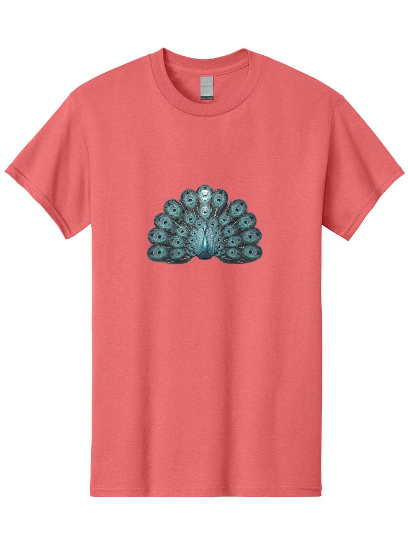 Peacock-6 Men'S Graphic Tee, 100% Cotton, Comfortable Casual Summer Wear, Machine Washable, Peacock, Blue Feathers, Eye Spots, Vibrant Colors, Majestic Bird, Feathered Creature, Ornate Plumage, Wildlife, Exotic Animal, Birdwatching, Bab100 23