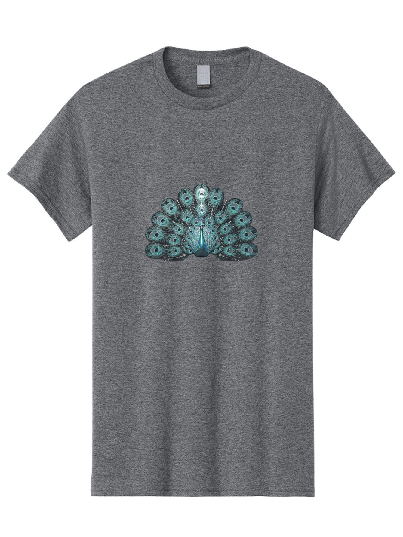 Peacock-6 Men'S Graphic Tee, 100% Cotton, Comfortable Casual Summer Wear, Machine Washable, Peacock, Blue Feathers, Eye Spots, Vibrant Colors, Majestic Bird, Feathered Creature, Ornate Plumage, Wildlife, Exotic Animal, Birdwatching, Bab100 21