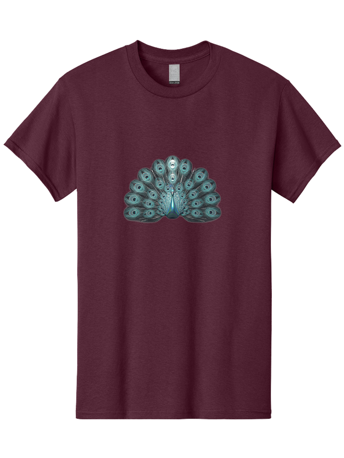 Peacock-6 Men'S Graphic Tee, 100% Cotton, Comfortable Casual Summer Wear, Machine Washable, Peacock, Blue Feathers, Eye Spots, Vibrant Colors, Majestic Bird, Feathered Creature, Ornate Plumage, Wildlife, Exotic Animal, Birdwatching, Bab100 7