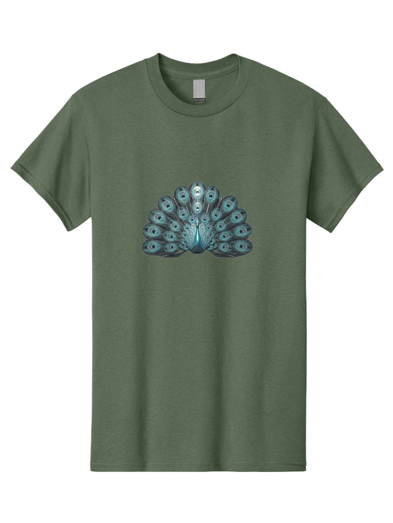 Peacock-6 Men'S Graphic Tee, 100% Cotton, Comfortable Casual Summer Wear, Machine Washable, Peacock, Blue Feathers, Eye Spots, Vibrant Colors, Majestic Bird, Feathered Creature, Ornate Plumage, Wildlife, Exotic Animal, Birdwatching, Bab100 15