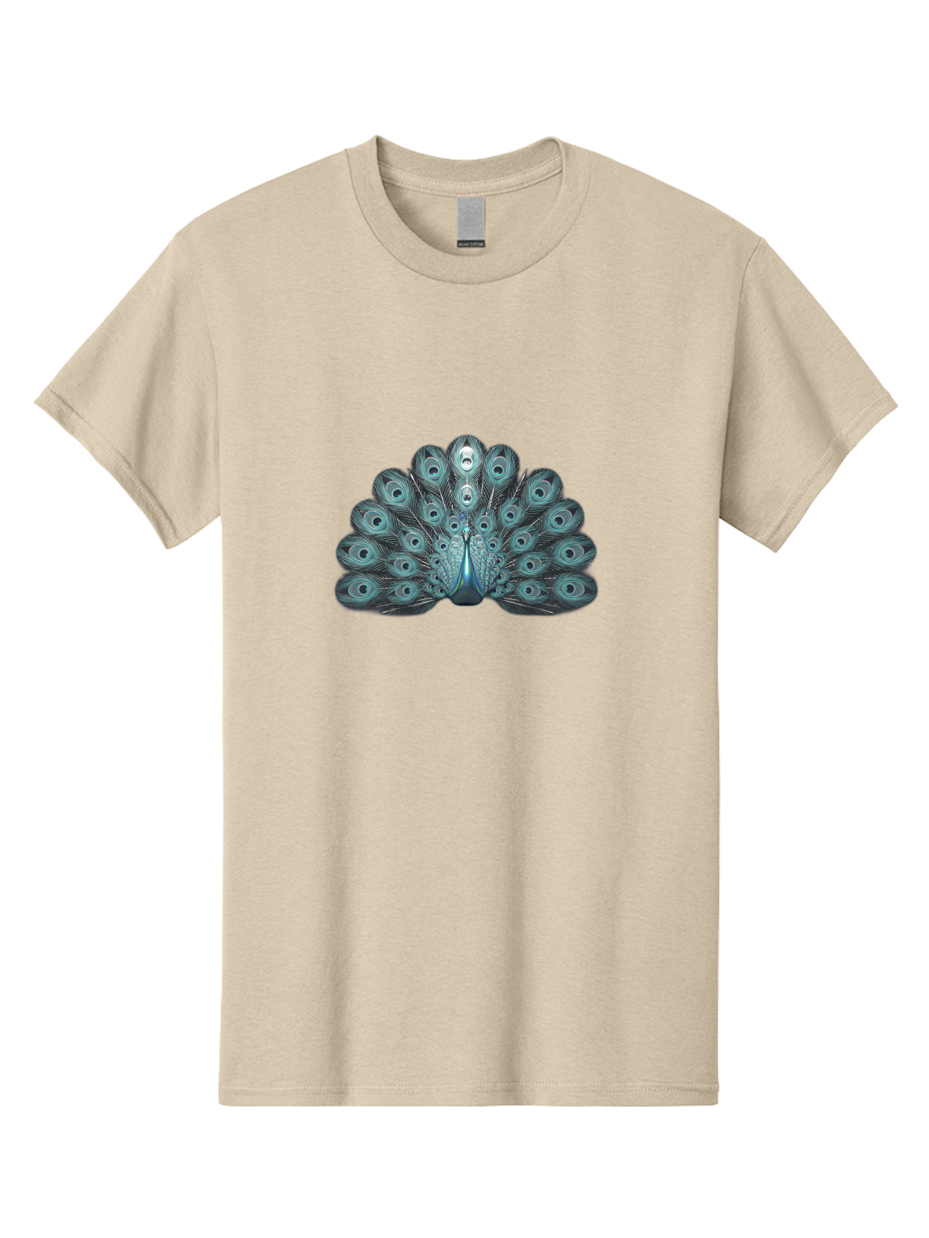 Peacock-6 Men'S Graphic Tee, 100% Cotton, Comfortable Casual Summer Wear, Machine Washable, Peacock, Blue Feathers, Eye Spots, Vibrant Colors, Majestic Bird, Feathered Creature, Ornate Plumage, Wildlife, Exotic Animal, Birdwatching, Bab100 5