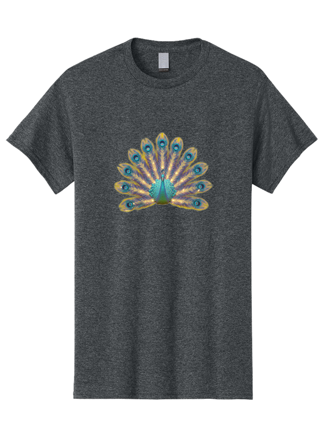 Peacock-7 Men'S Graphic Tee, 100% Cotton, Comfortable Casual Summer Wear, Machine Washable, Vibrant Feathers, Blue And Yellow Plumage, Iridescent Colors, Intricate Patterns, Majestic Bird, Courtship Display, Exotic Wildlife, Bab101 9