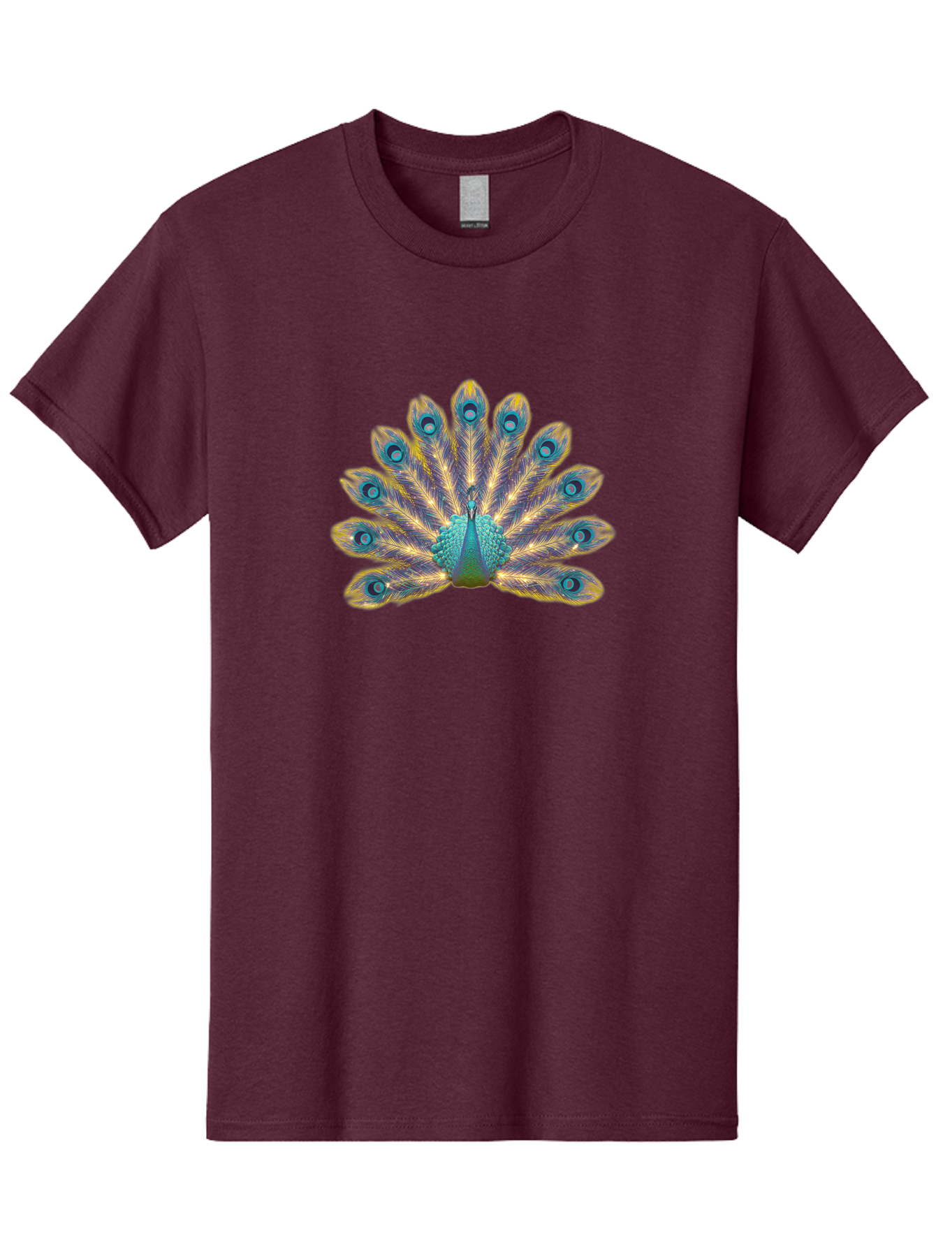 Peacock-7 Men'S Graphic Tee, 100% Cotton, Comfortable Casual Summer Wear, Machine Washable, Vibrant Feathers, Blue And Yellow Plumage, Iridescent Colors, Intricate Patterns, Majestic Bird, Courtship Display, Exotic Wildlife, Bab101 15