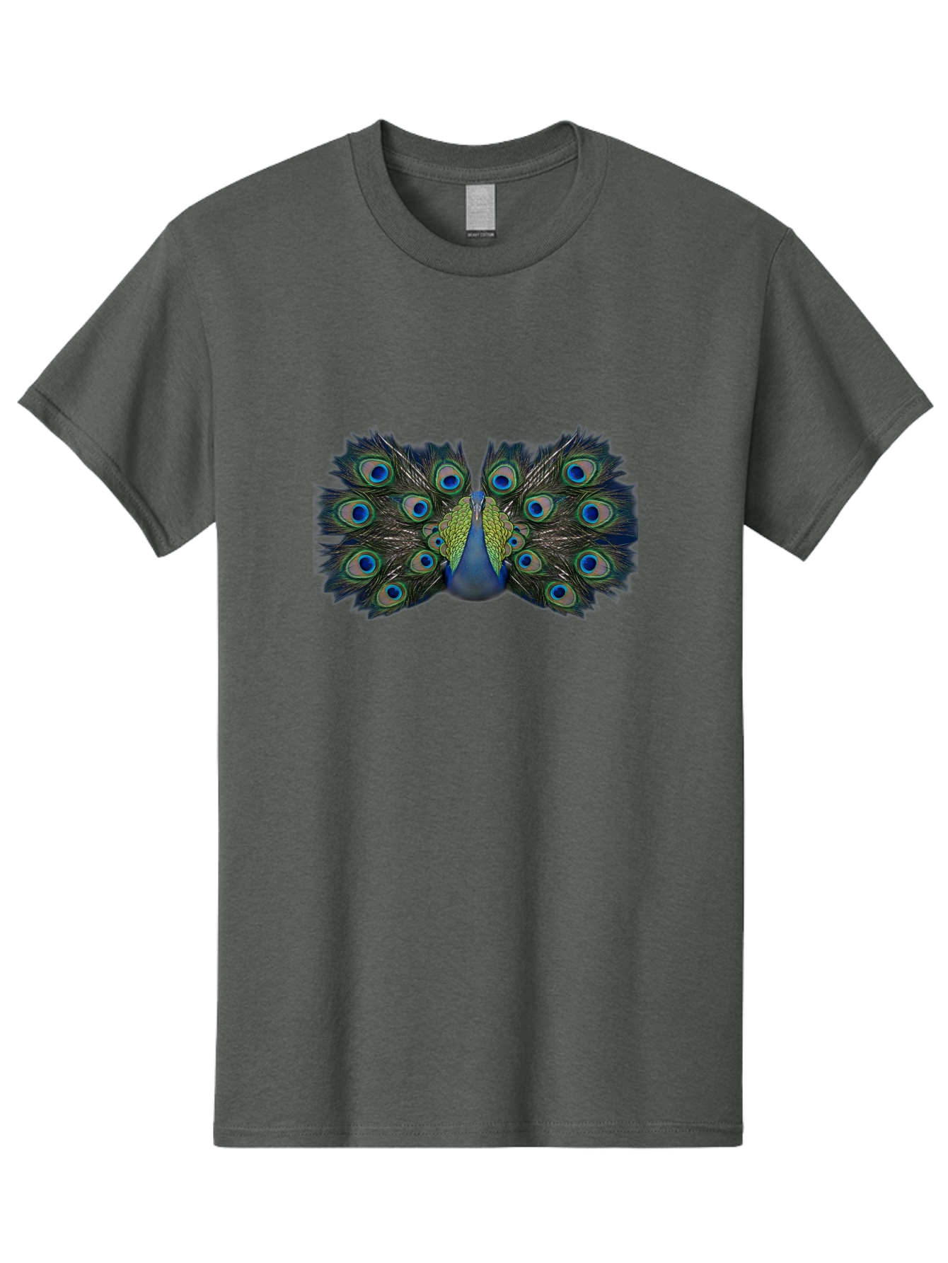 Peacock-Display Men'S Graphic Tee, 100% Cotton, Comfortable Casual Summer Wear, Machine Washable, Peacock, Vibrant Plumage, Blue And Green Feathers, Eye-Catching, Majestic Bird, Colorful Display, Intricate Patterns, Bird Of Paradise, Bab106 19