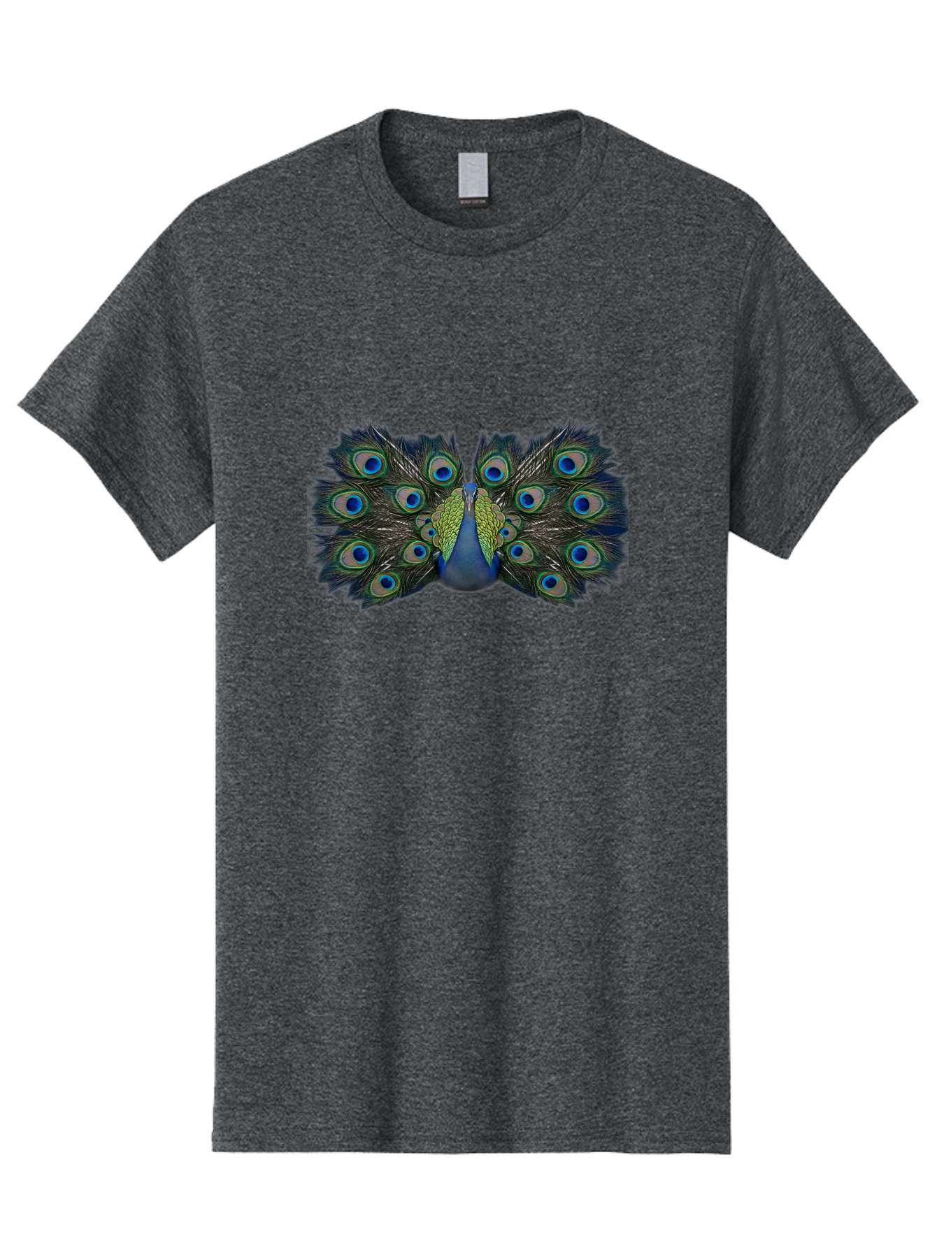 Peacock-Display Men'S Graphic Tee, 100% Cotton, Comfortable Casual Summer Wear, Machine Washable, Peacock, Vibrant Plumage, Blue And Green Feathers, Eye-Catching, Majestic Bird, Colorful Display, Intricate Patterns, Bird Of Paradise, Bab106 9