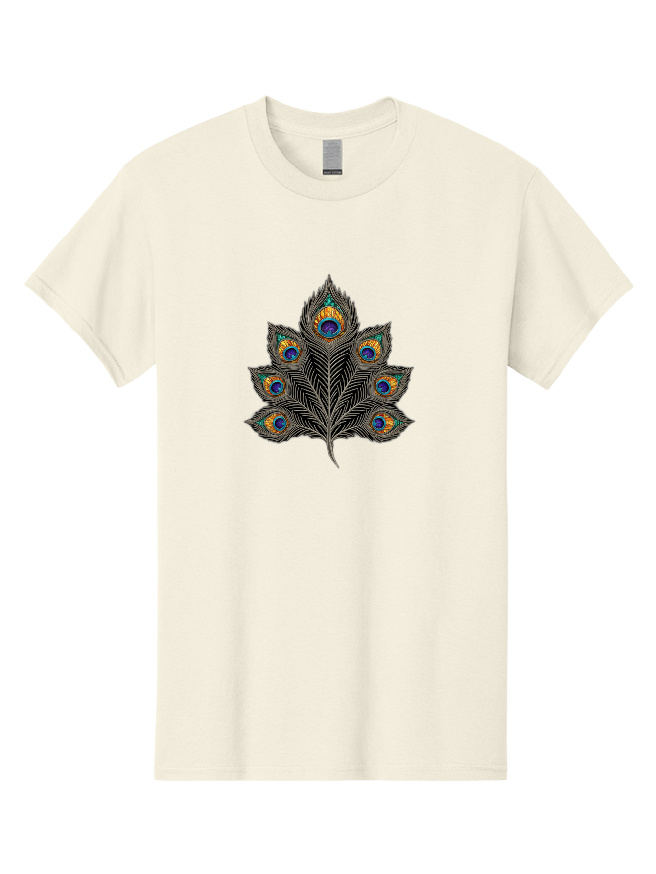 Peacock-Feather-11 Men'S Graphic Tee, 100% Cotton, Comfortable Casual Summer Wear, Machine Washable, Vibrant Peacock Feather, Colorful Plumage, Blue And Orange Eyespots, Intricate Details, Ornate Pattern, Majestic Bird, Symbolic Feather, Bab109 5