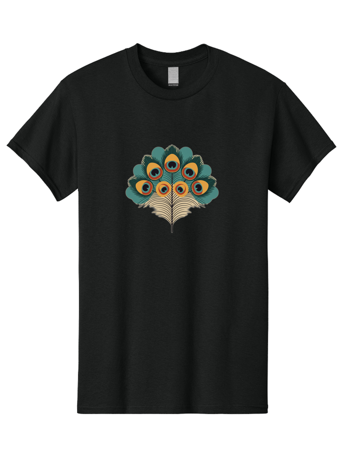 Peacock-Feather-2 Men'S Graphic Tee, 100% Cotton, Comfortable Casual Summer Wear, Machine Washable, Peacock Feather, Colorful Plumage, Vibrant Colors, Eye-Catching Design, Ornate Patterns, Exotic Beauty, Symbolic Imagery, Decorative Art Bab110 27