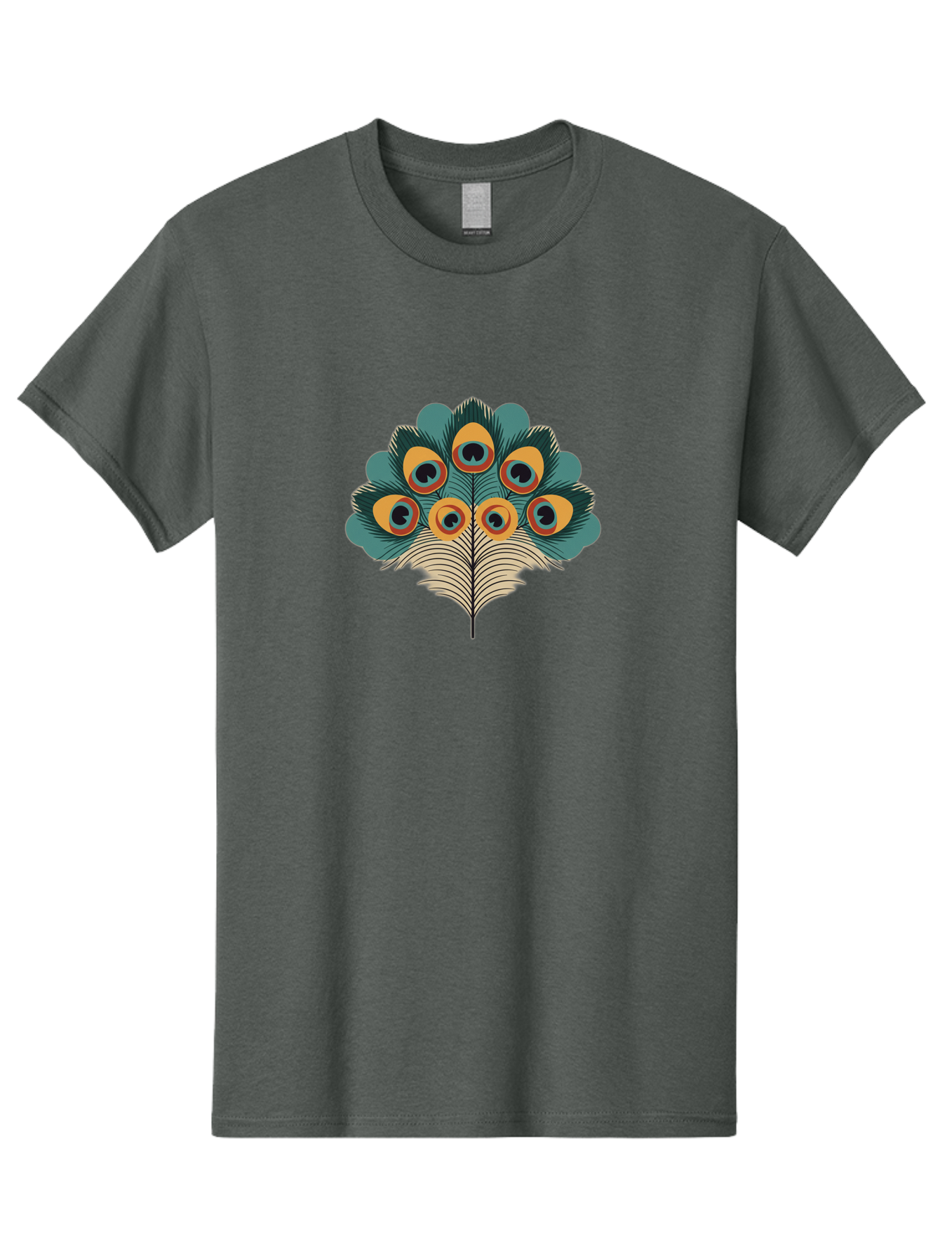 Peacock-Feather-2 Men'S Graphic Tee, 100% Cotton, Comfortable Casual Summer Wear, Machine Washable, Peacock Feather, Colorful Plumage, Vibrant Colors, Eye-Catching Design, Ornate Patterns, Exotic Beauty, Symbolic Imagery, Decorative Art Bab110 19