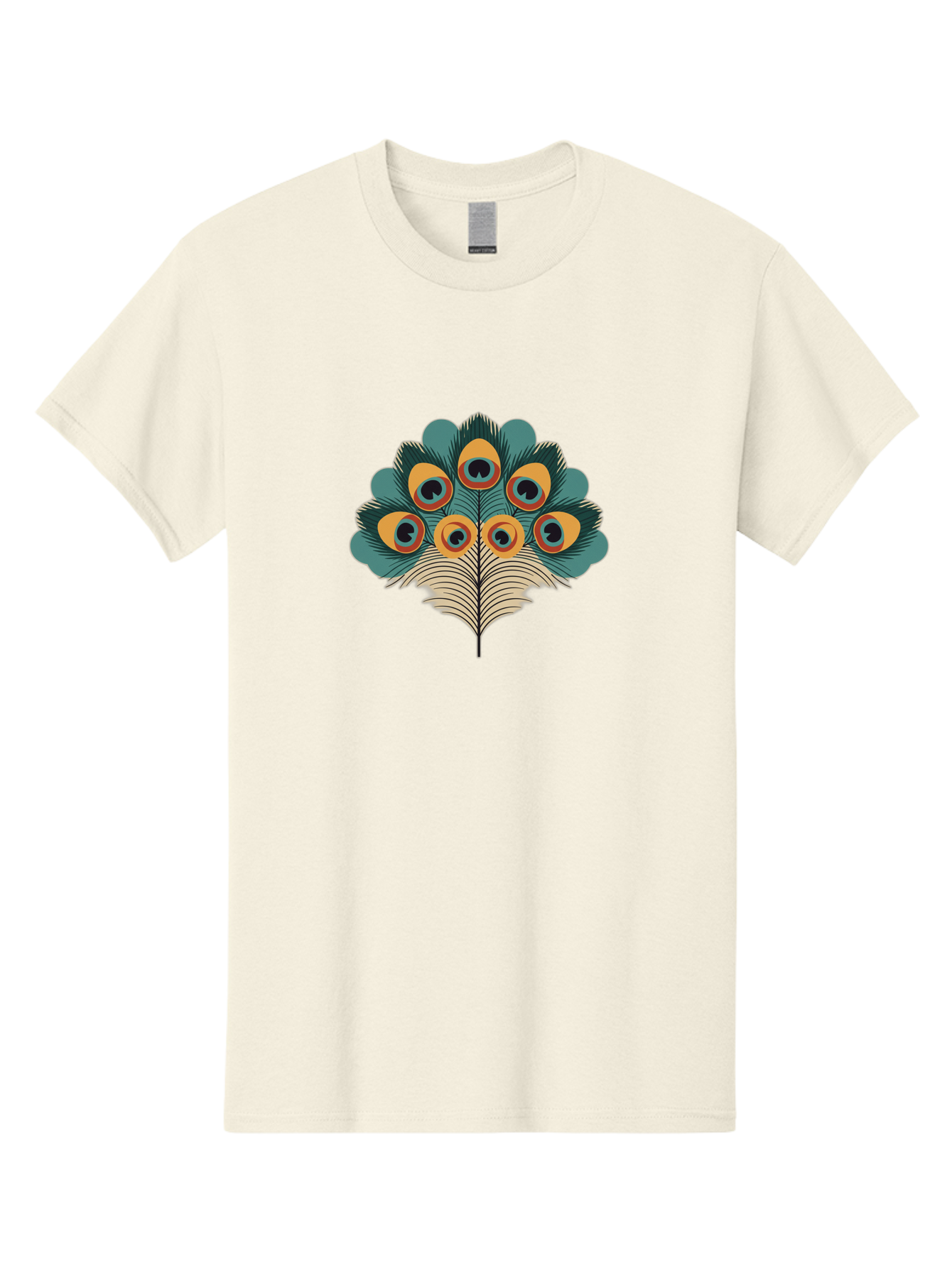 Peacock-Feather-2 Men'S Graphic Tee, 100% Cotton, Comfortable Casual Summer Wear, Machine Washable, Peacock Feather, Colorful Plumage, Vibrant Colors, Eye-Catching Design, Ornate Patterns, Exotic Beauty, Symbolic Imagery, Decorative Art Bab110 5