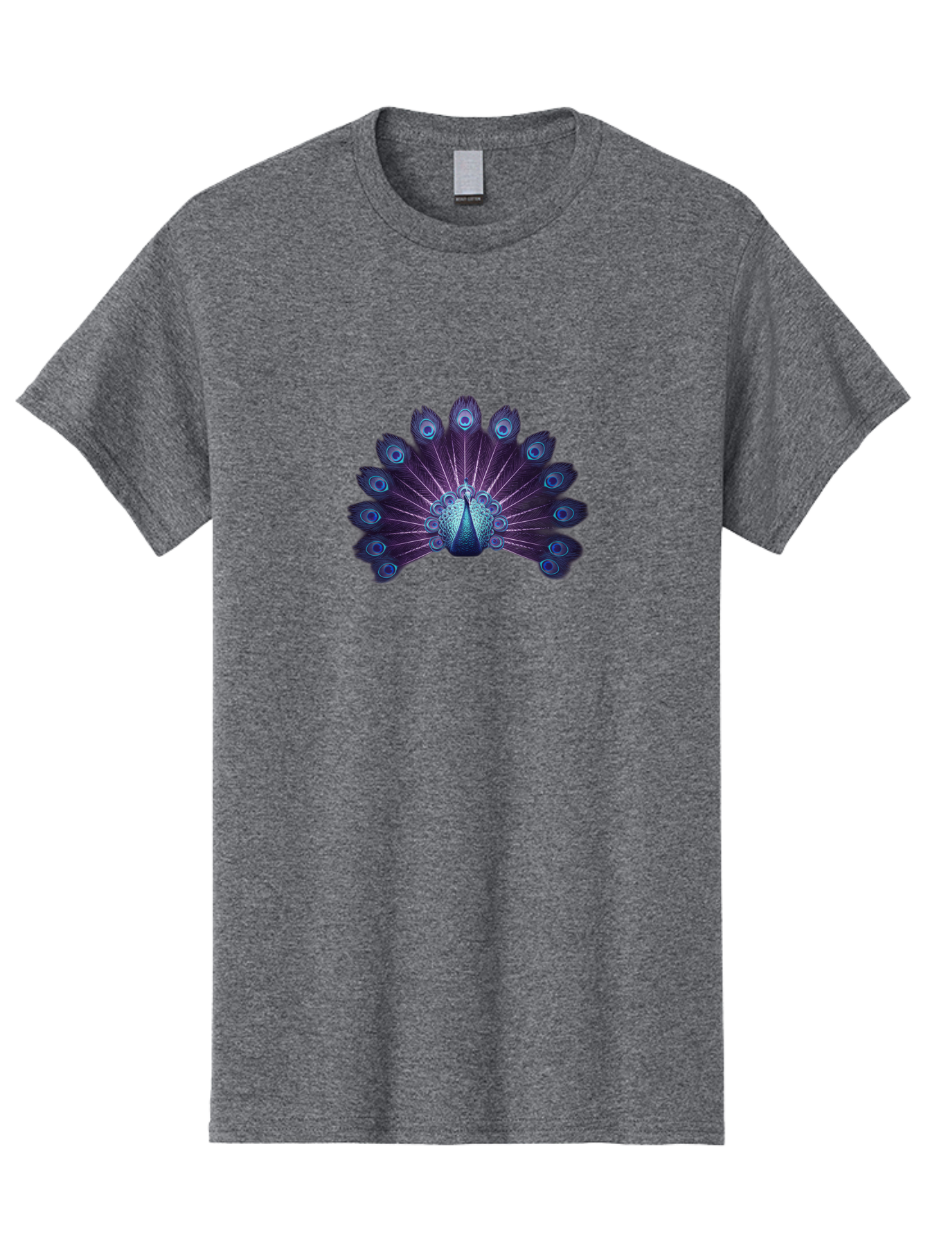 Peacock-Feather-5 Men'S Graphic Tee, 100% Cotton, Comfortable Casual Summer Wear, Machine Washable, Peacock, Tail Feathers, Vibrant Colors, Blue And Purple Hues, Eye-Catching Display, Natural Beauty, Majestic Plumage, Intricate Patterns, Bab113 11