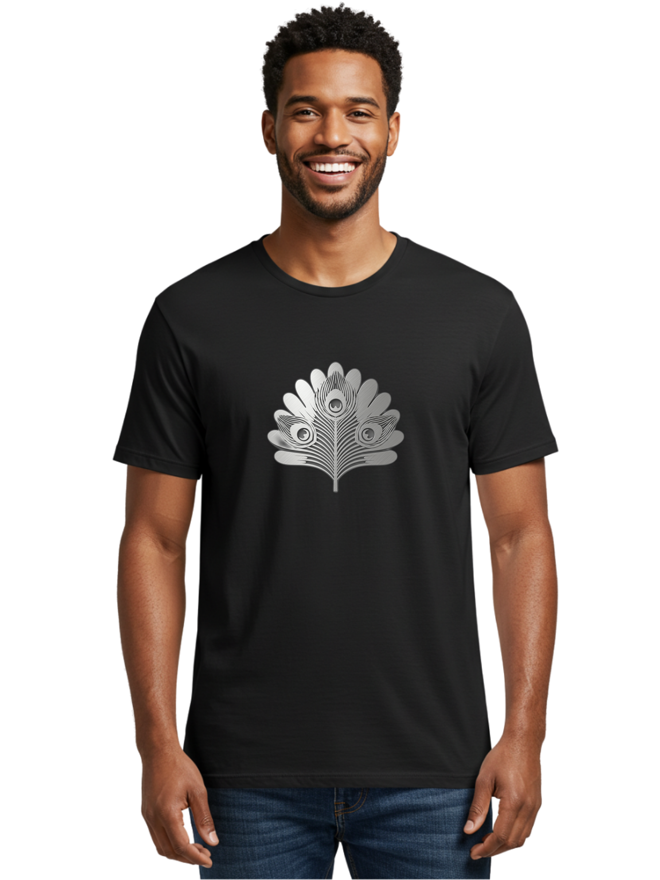 Peacock-Feather-9 Men'S Graphic Tee, 100% Cotton, Comfortable Casual Summer Wear, Machine Washable, Symbolic Design, Ornate Patterns, Feathered Motifs, Elegant Graphics, Detailed Artwork, Stylish Emblem, Luxury Icon, Decorative Elements Bab117 28