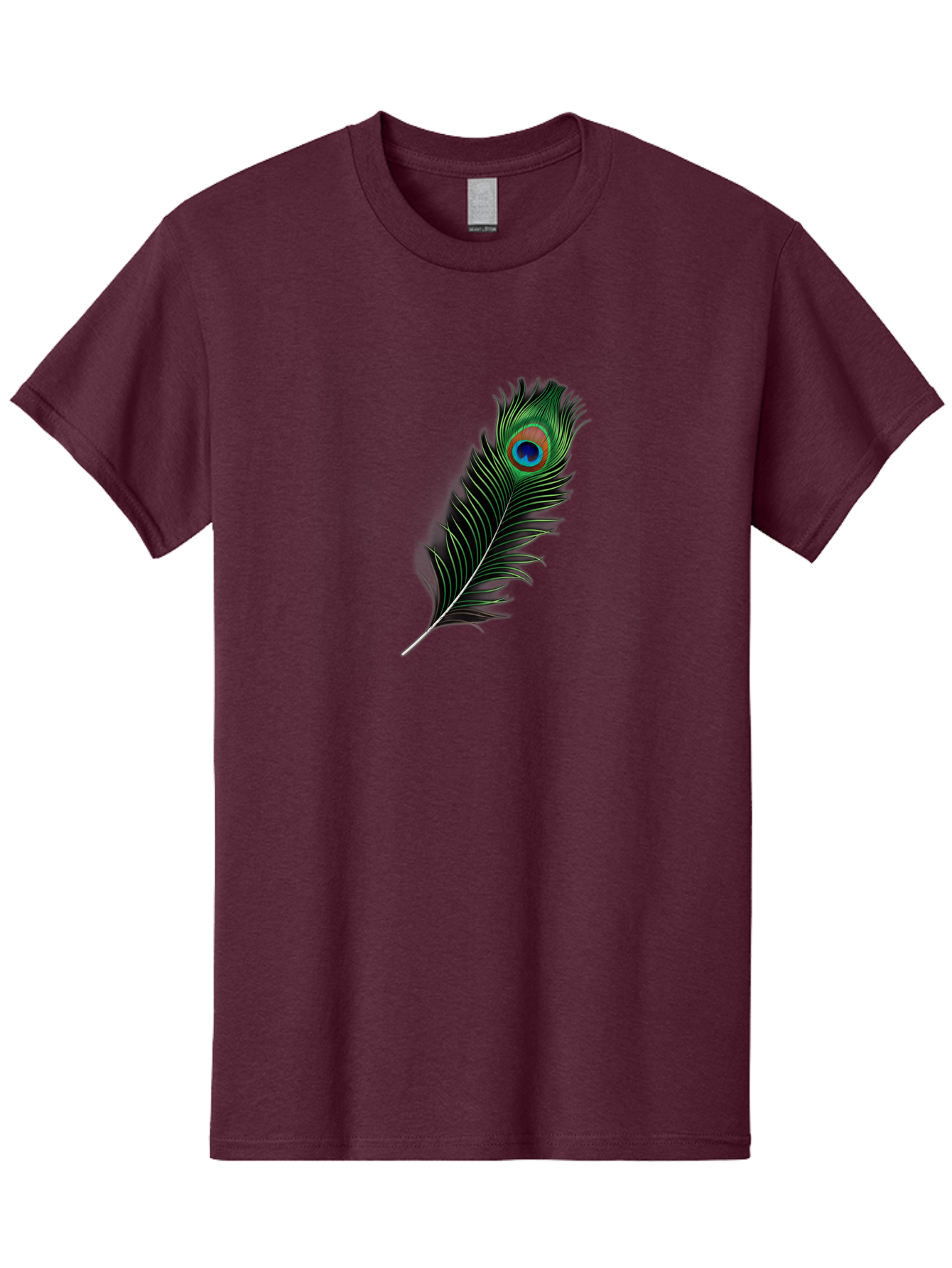Peacock-Feather Men'S Graphic Tee, 100% Cotton, Comfortable Casual Summer Wear, Machine Washable, Peacock Feather, Bird Feather, Colorful Plumage, Vibrant Colors, Intricate Patterns, Natural Beauty, Symbolic Meaning, Ornamental Decoration, Bab119 15