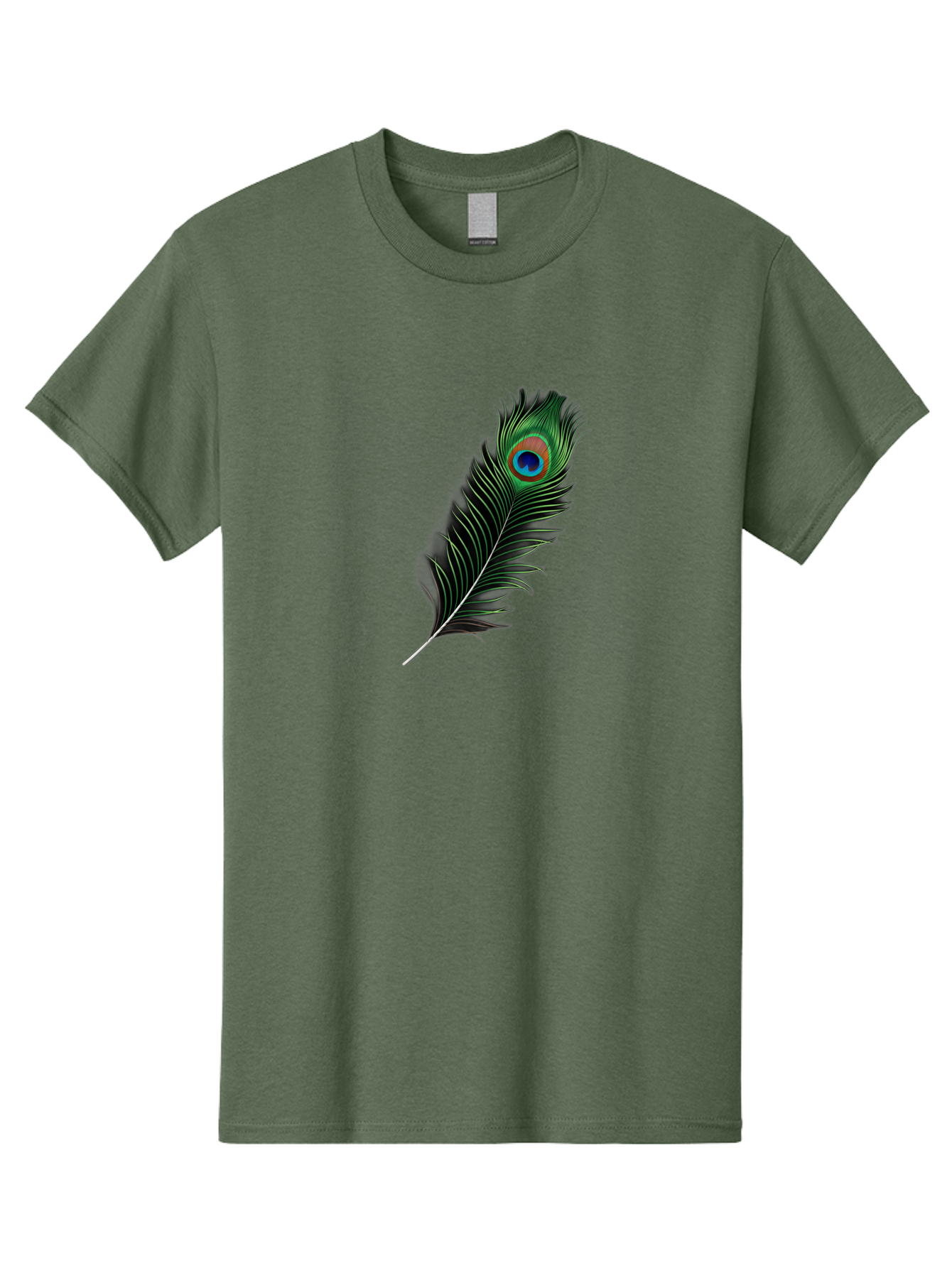 Peacock-Feather Men'S Graphic Tee, 100% Cotton, Comfortable Casual Summer Wear, Machine Washable, Peacock Feather, Bird Feather, Colorful Plumage, Vibrant Colors, Intricate Patterns, Natural Beauty, Symbolic Meaning, Ornamental Decoration, Bab119 17