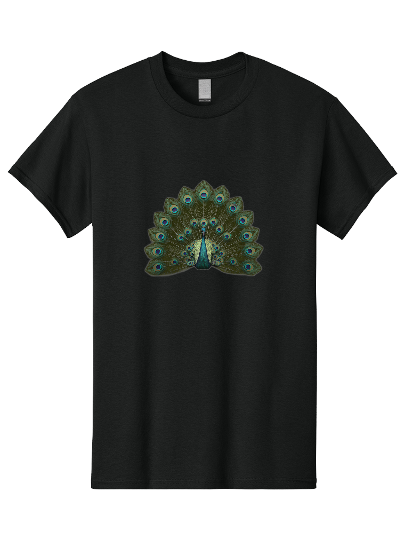 Peacock-Tail-Feathers-1 Men'S Graphic Tee, 100% Cotton, Comfortable Casual Summer Wear, Machine Washable, Peacock Feathers, Vibrant Colors, Blue And Green Hues, Eye-Catching Display, Exotic Bird, Wildlife Photography, Feathered Fan, Bab131 27