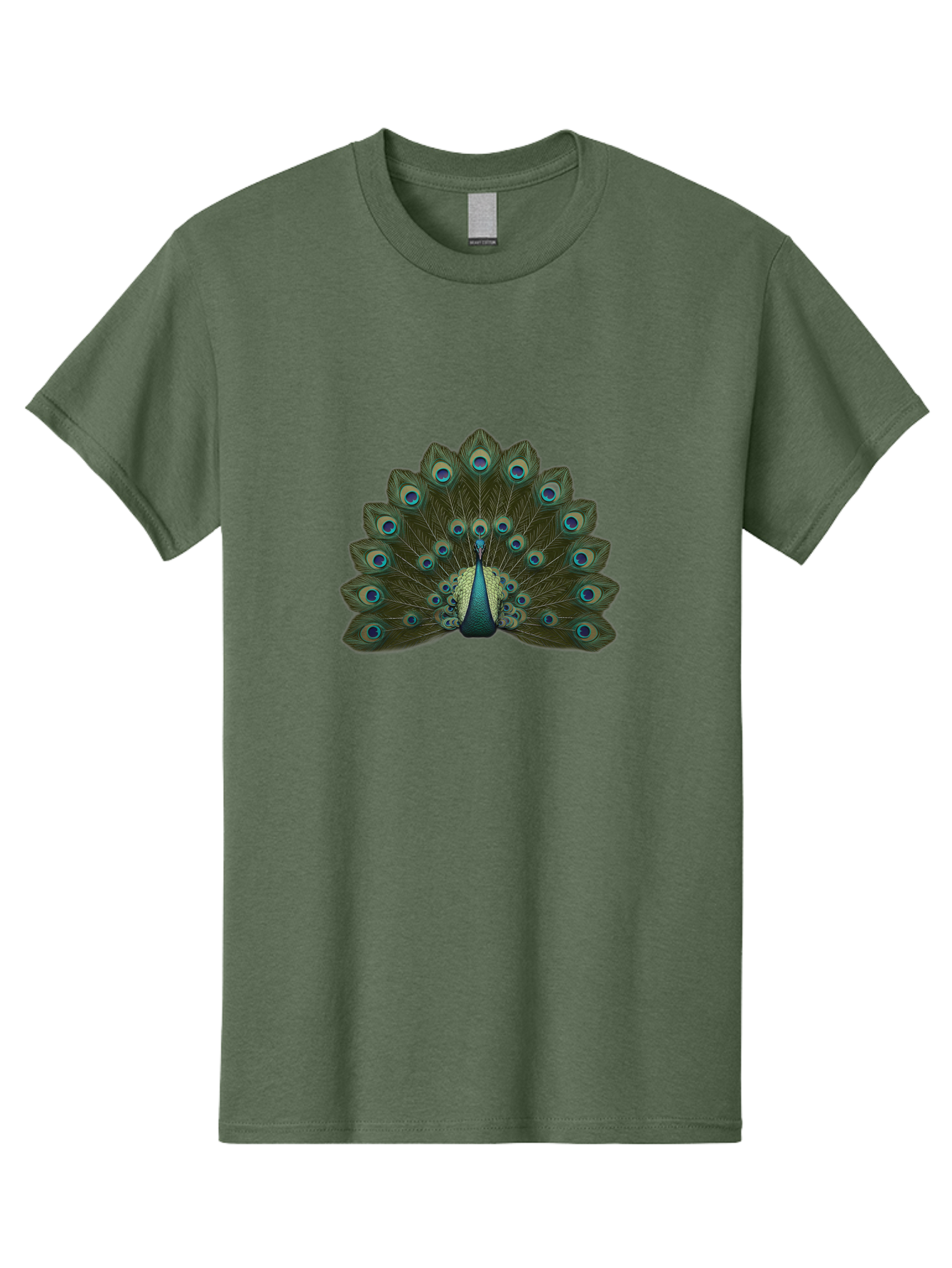 Peacock-Tail-Feathers-1 Men'S Graphic Tee, 100% Cotton, Comfortable Casual Summer Wear, Machine Washable, Peacock Feathers, Vibrant Colors, Blue And Green Hues, Eye-Catching Display, Exotic Bird, Wildlife Photography, Feathered Fan, Bab131 17
