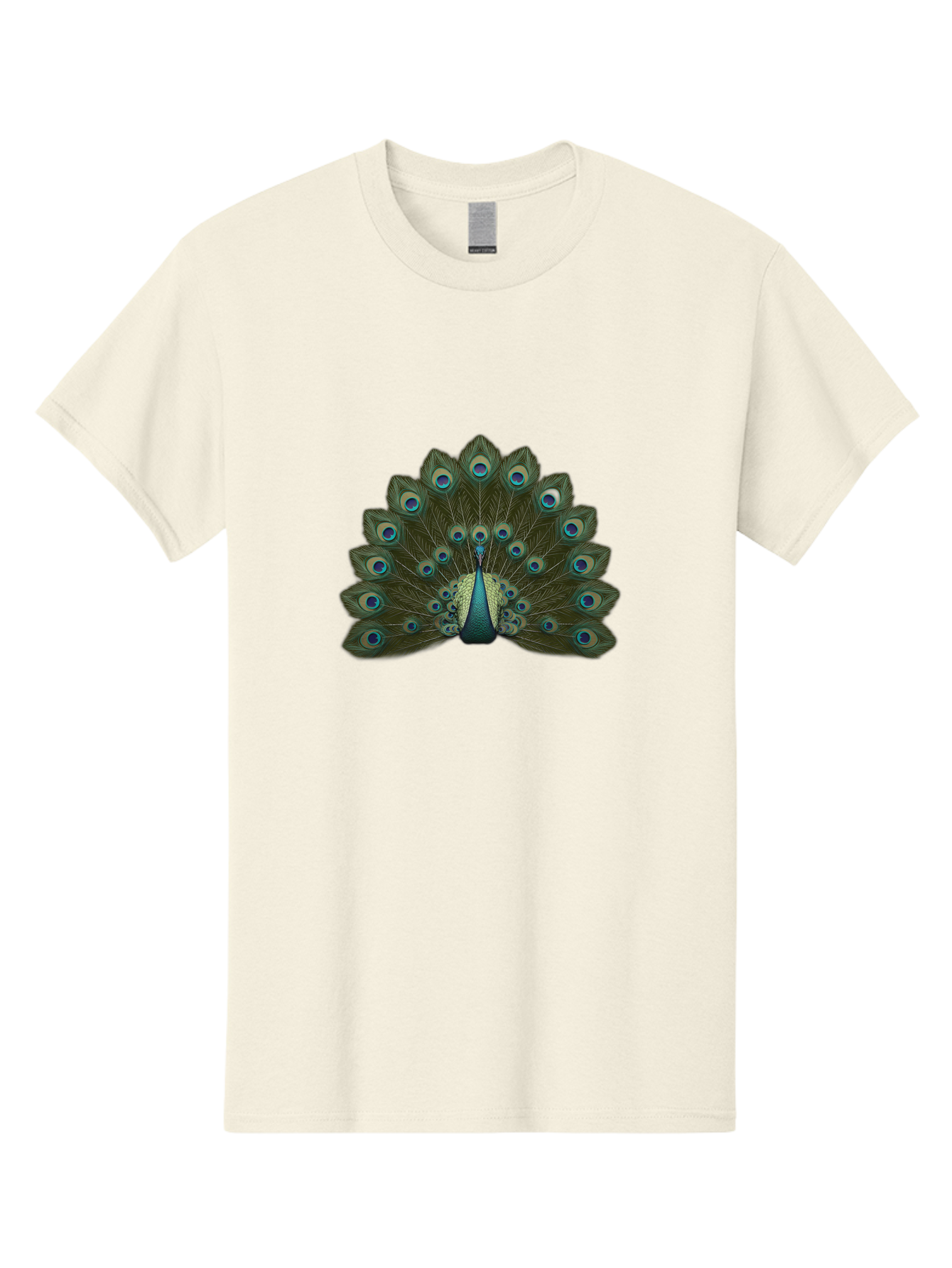 Peacock-Tail-Feathers-1 Men'S Graphic Tee, 100% Cotton, Comfortable Casual Summer Wear, Machine Washable, Peacock Feathers, Vibrant Colors, Blue And Green Hues, Eye-Catching Display, Exotic Bird, Wildlife Photography, Feathered Fan, Bab131 5