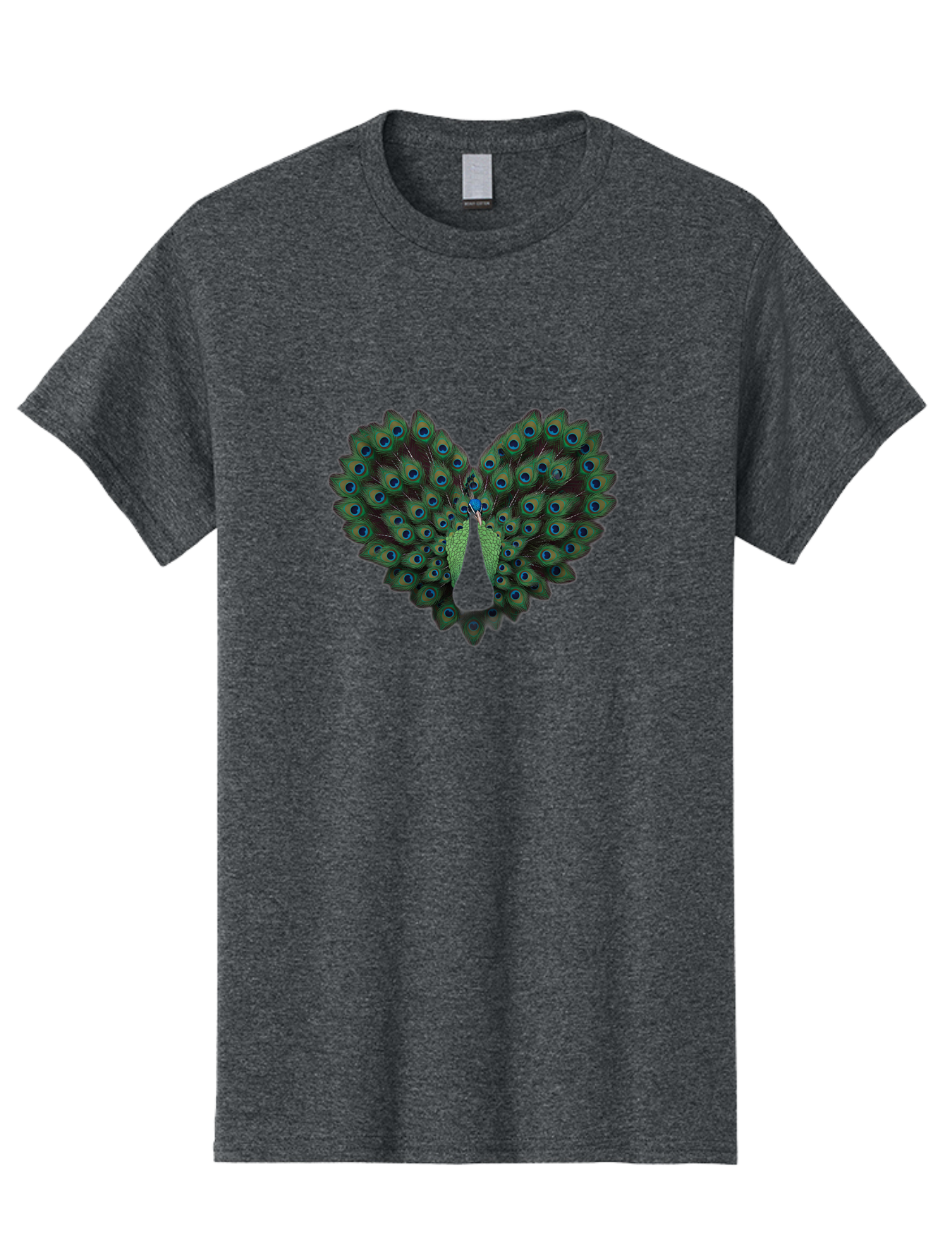 Peacock-Tail-Feathers-2 Men'S Graphic Tee, 100% Cotton, Comfortable Casual Summer Wear, Machine Washable, Peacock Tail Feathers, Vibrant Colors, Blue Eyespots, Green Plumage, Bird Display, Exotic Beauty, Wildlife Photography, Bab132 9