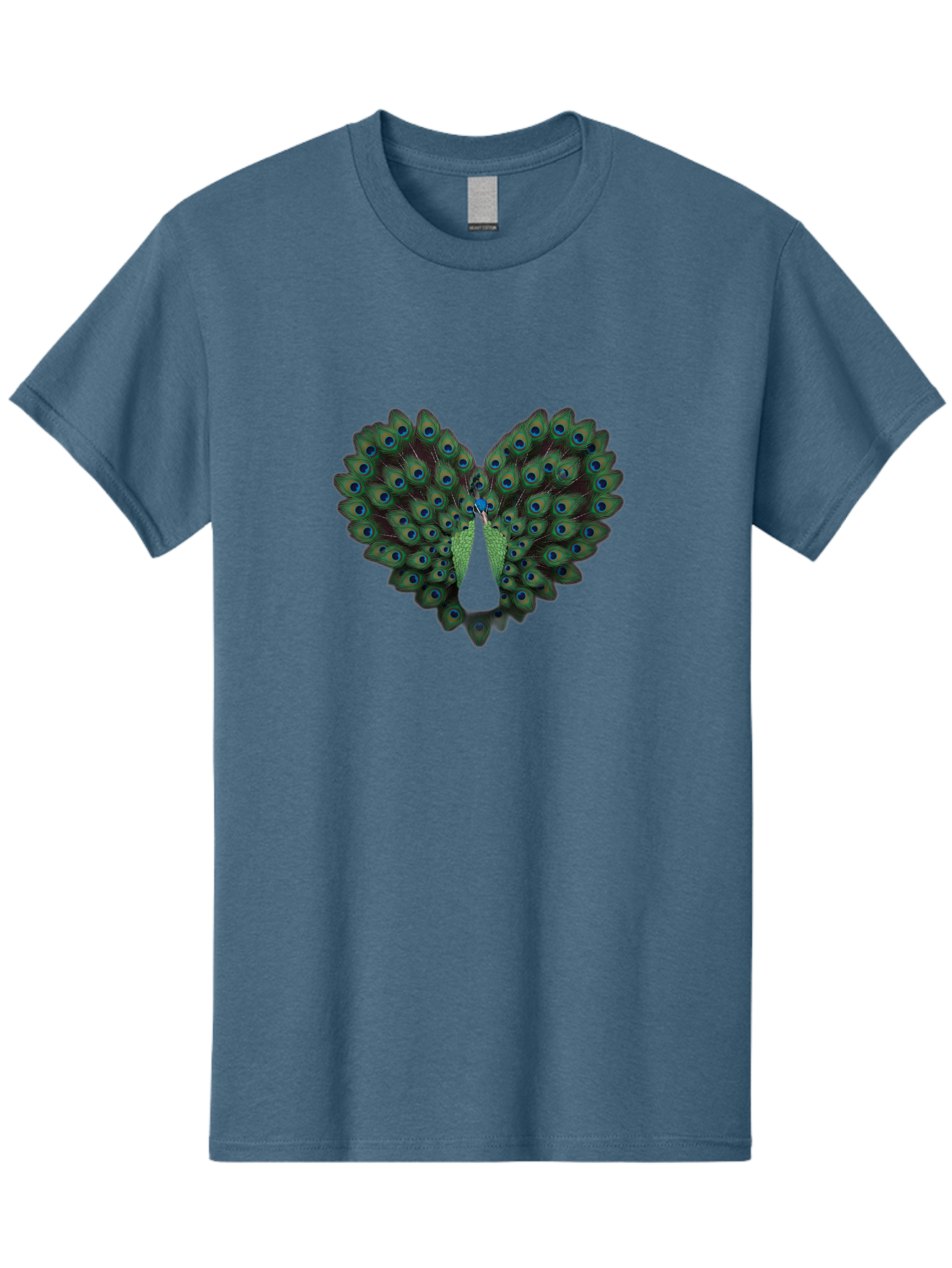 Peacock-Tail-Feathers-2 Men'S Graphic Tee, 100% Cotton, Comfortable Casual Summer Wear, Machine Washable, Peacock Tail Feathers, Vibrant Colors, Blue Eyespots, Green Plumage, Bird Display, Exotic Beauty, Wildlife Photography, Bab132 13