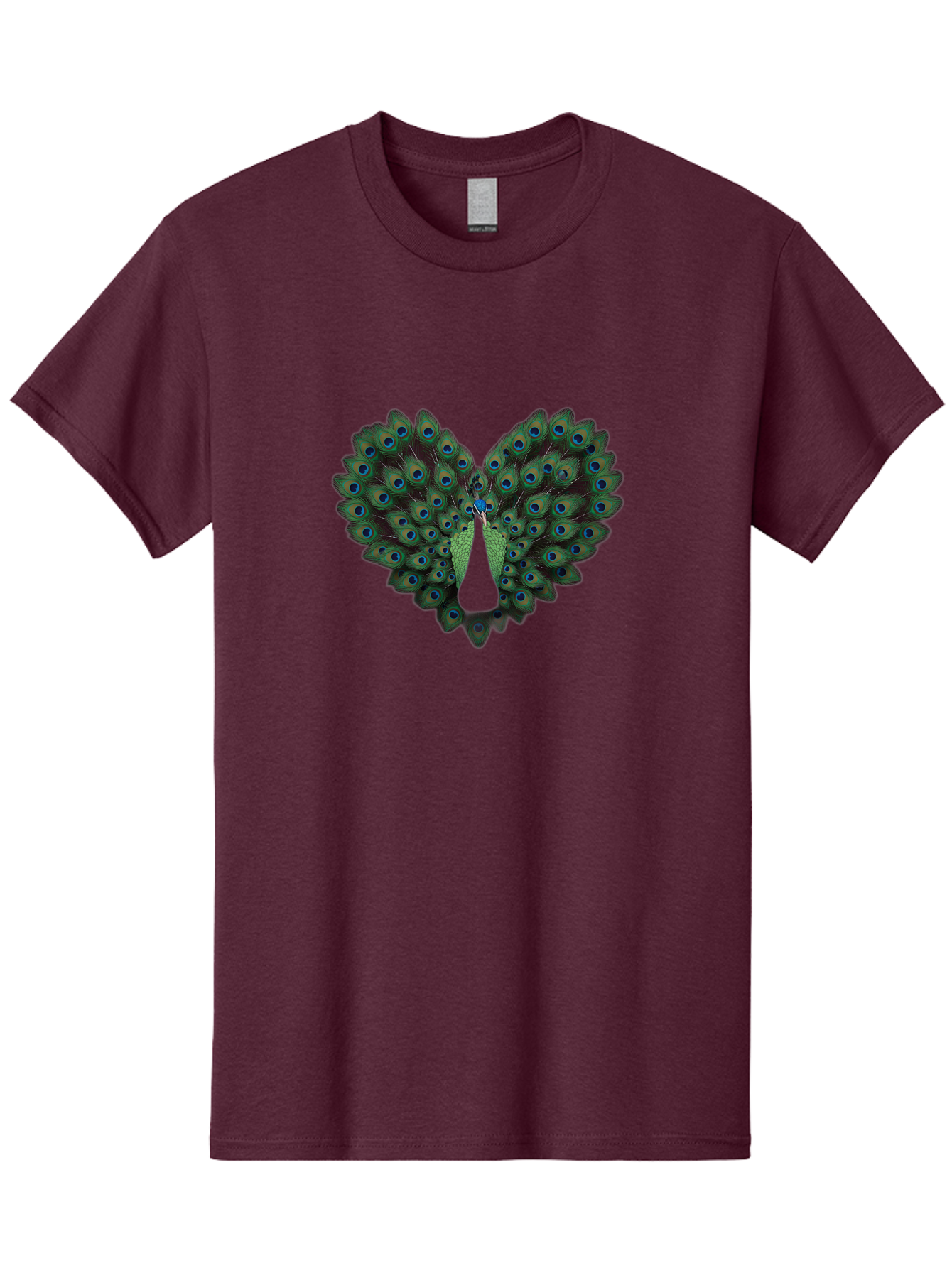 Peacock-Tail-Feathers-2 Men'S Graphic Tee, 100% Cotton, Comfortable Casual Summer Wear, Machine Washable, Peacock Tail Feathers, Vibrant Colors, Blue Eyespots, Green Plumage, Bird Display, Exotic Beauty, Wildlife Photography, Bab132 15