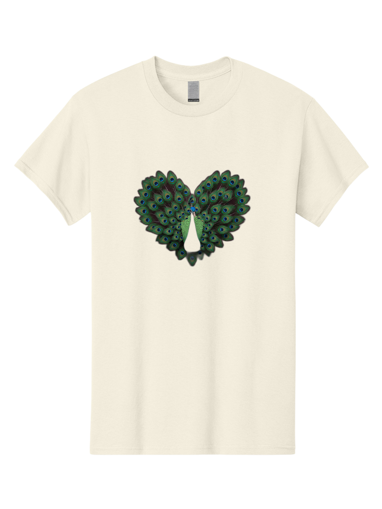 Peacock-Tail-Feathers-2 Men'S Graphic Tee, 100% Cotton, Comfortable Casual Summer Wear, Machine Washable, Peacock Tail Feathers, Vibrant Colors, Blue Eyespots, Green Plumage, Bird Display, Exotic Beauty, Wildlife Photography, Bab132 5