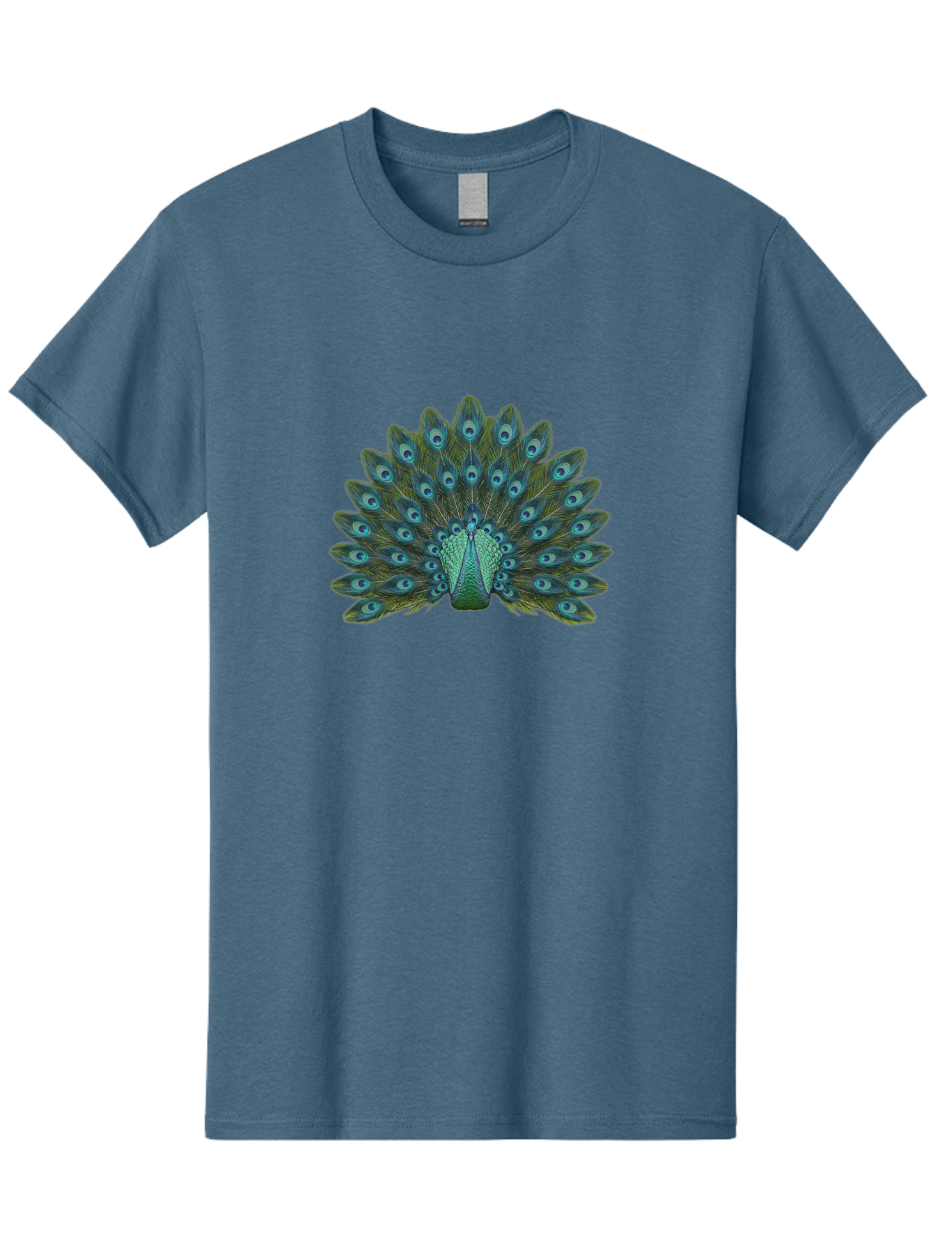 Peacock-Tail-Feathers Men'S Graphic Tee, 100% Cotton, Comfortable Casual Summer Wear, Machine Washable, Peacock Feathers, Blue And Green Plumage, Eye-Catching Display, Vibrant Colors, Intricate Patterns, Majestic Bird, Natural Beauty, Bab133 13