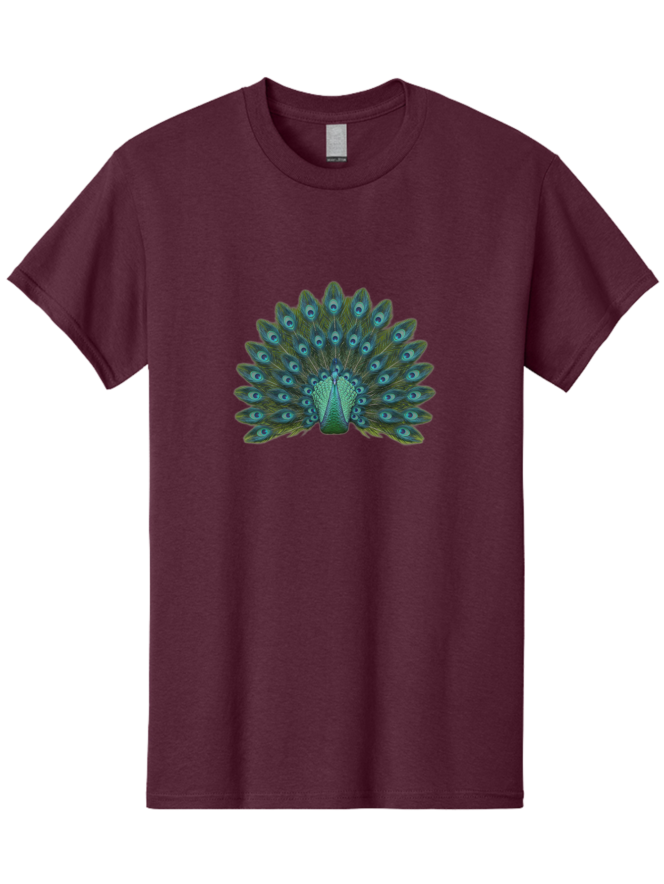 Peacock-Tail-Feathers Men'S Graphic Tee, 100% Cotton, Comfortable Casual Summer Wear, Machine Washable, Peacock Feathers, Blue And Green Plumage, Eye-Catching Display, Vibrant Colors, Intricate Patterns, Majestic Bird, Natural Beauty, Bab133 15