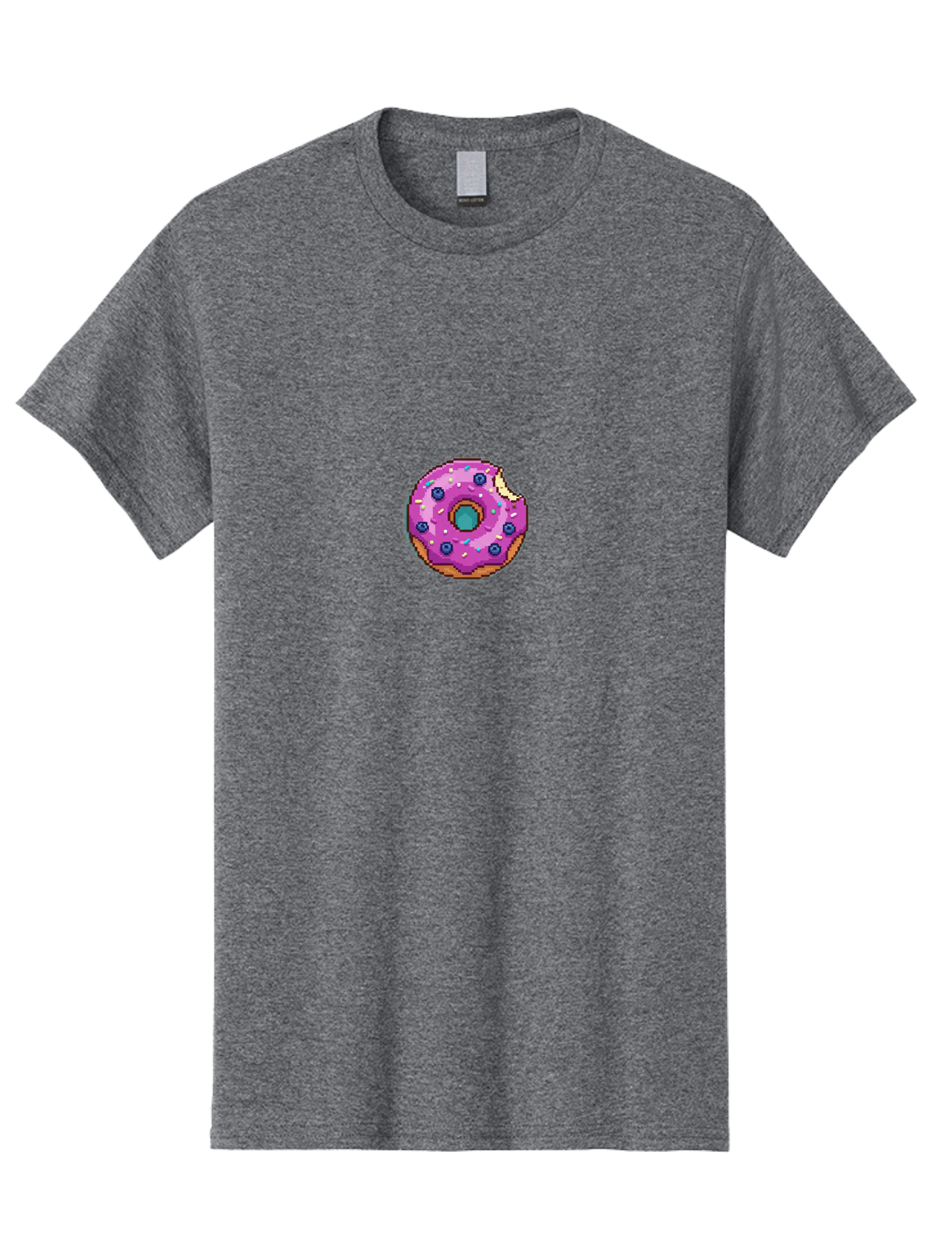 Pink-Donut-5 Men'S Graphic Tee, 100% Cotton, Comfortable Casual Summer Wear, Machine Washable, Frosted Donut, Sweet Treat, Purple Frosting, Colorful Sprinkles, Donut With A Bite, Tasty Dessert, Baked Goods, Donut Lover, Indulgent Snack Bab152 11