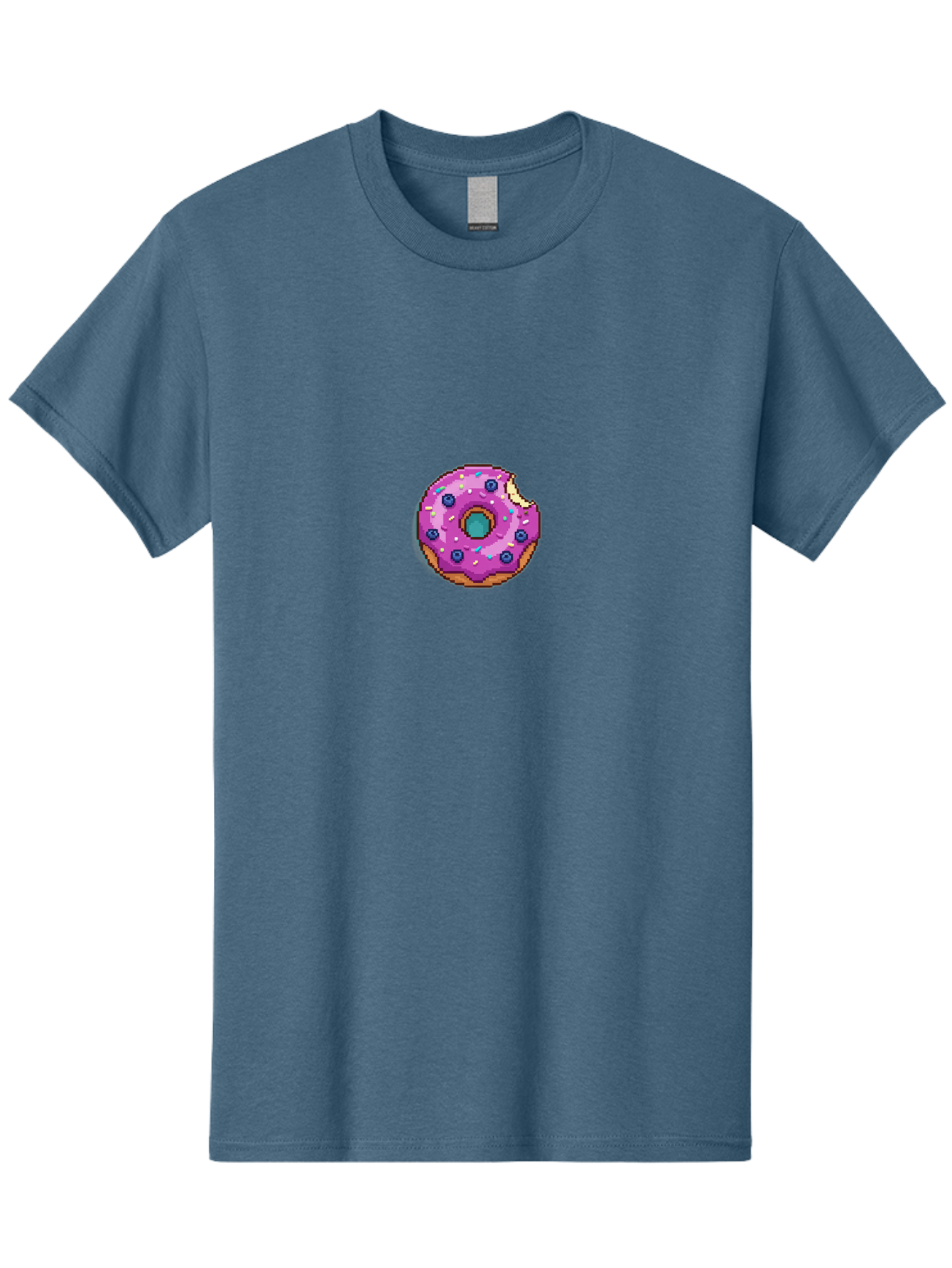 Pink-Donut-5 Men'S Graphic Tee, 100% Cotton, Comfortable Casual Summer Wear, Machine Washable, Frosted Donut, Sweet Treat, Purple Frosting, Colorful Sprinkles, Donut With A Bite, Tasty Dessert, Baked Goods, Donut Lover, Indulgent Snack Bab152 13