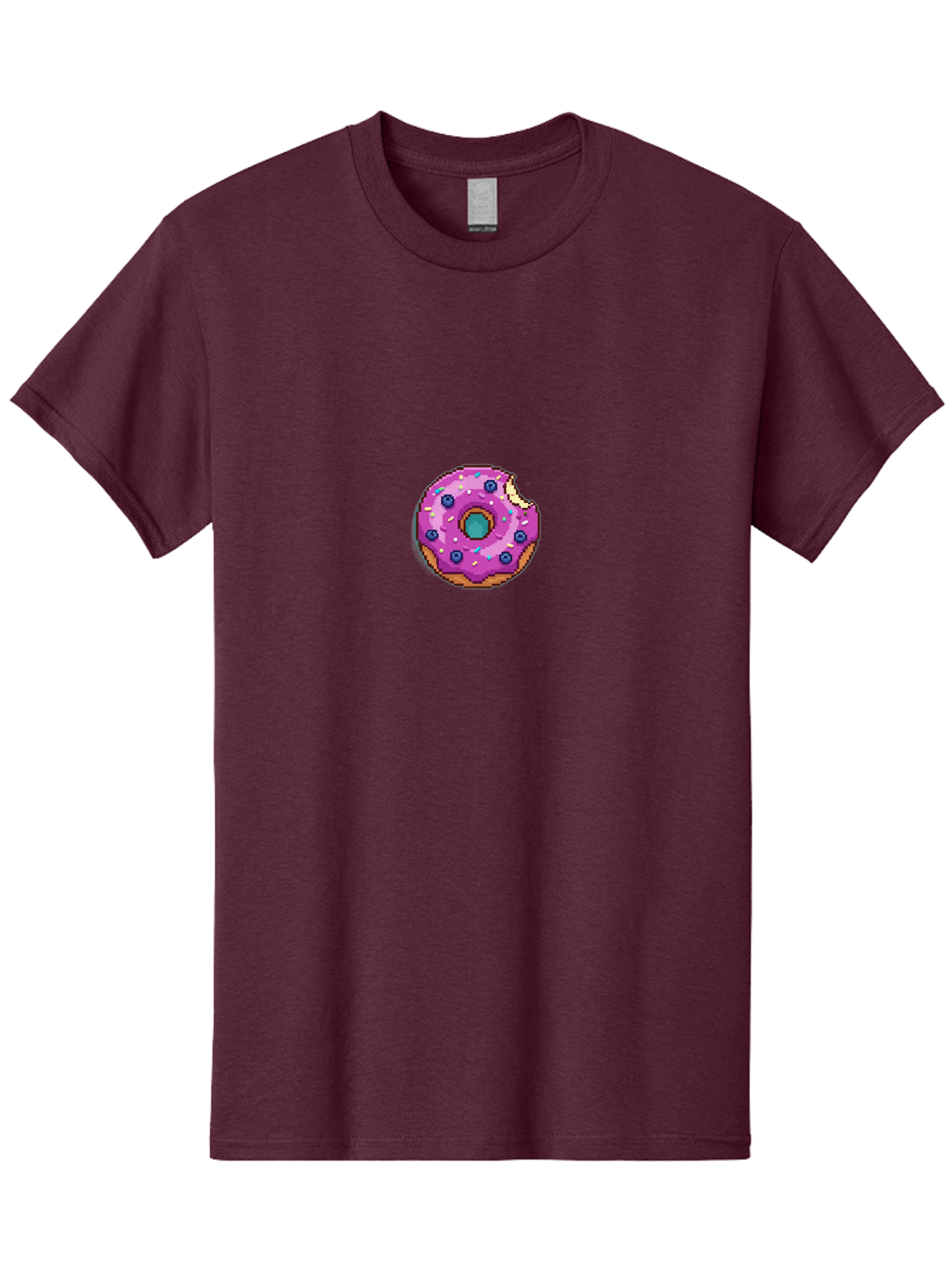 Pink-Donut-5 Men'S Graphic Tee, 100% Cotton, Comfortable Casual Summer Wear, Machine Washable, Frosted Donut, Sweet Treat, Purple Frosting, Colorful Sprinkles, Donut With A Bite, Tasty Dessert, Baked Goods, Donut Lover, Indulgent Snack Bab152 15