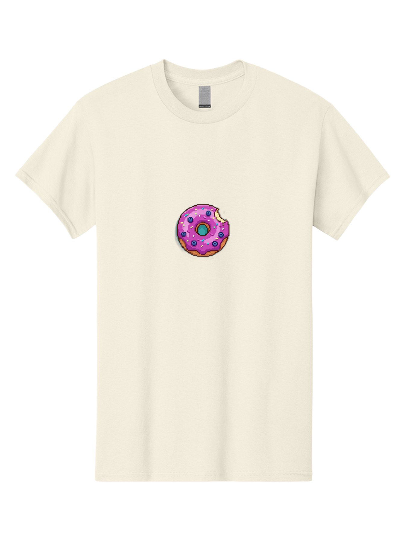 Pink-Donut-5 Men'S Graphic Tee, 100% Cotton, Comfortable Casual Summer Wear, Machine Washable, Frosted Donut, Sweet Treat, Purple Frosting, Colorful Sprinkles, Donut With A Bite, Tasty Dessert, Baked Goods, Donut Lover, Indulgent Snack Bab152 5