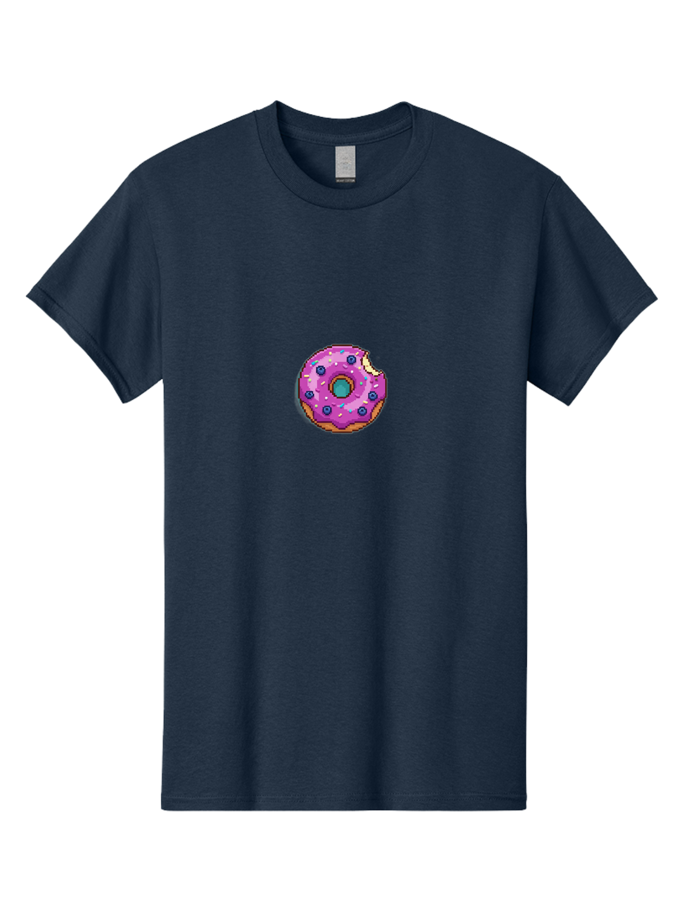 Pink-Donut-5 Men'S Graphic Tee, 100% Cotton, Comfortable Casual Summer Wear, Machine Washable, Frosted Donut, Sweet Treat, Purple Frosting, Colorful Sprinkles, Donut With A Bite, Tasty Dessert, Baked Goods, Donut Lover, Indulgent Snack Bab152 21