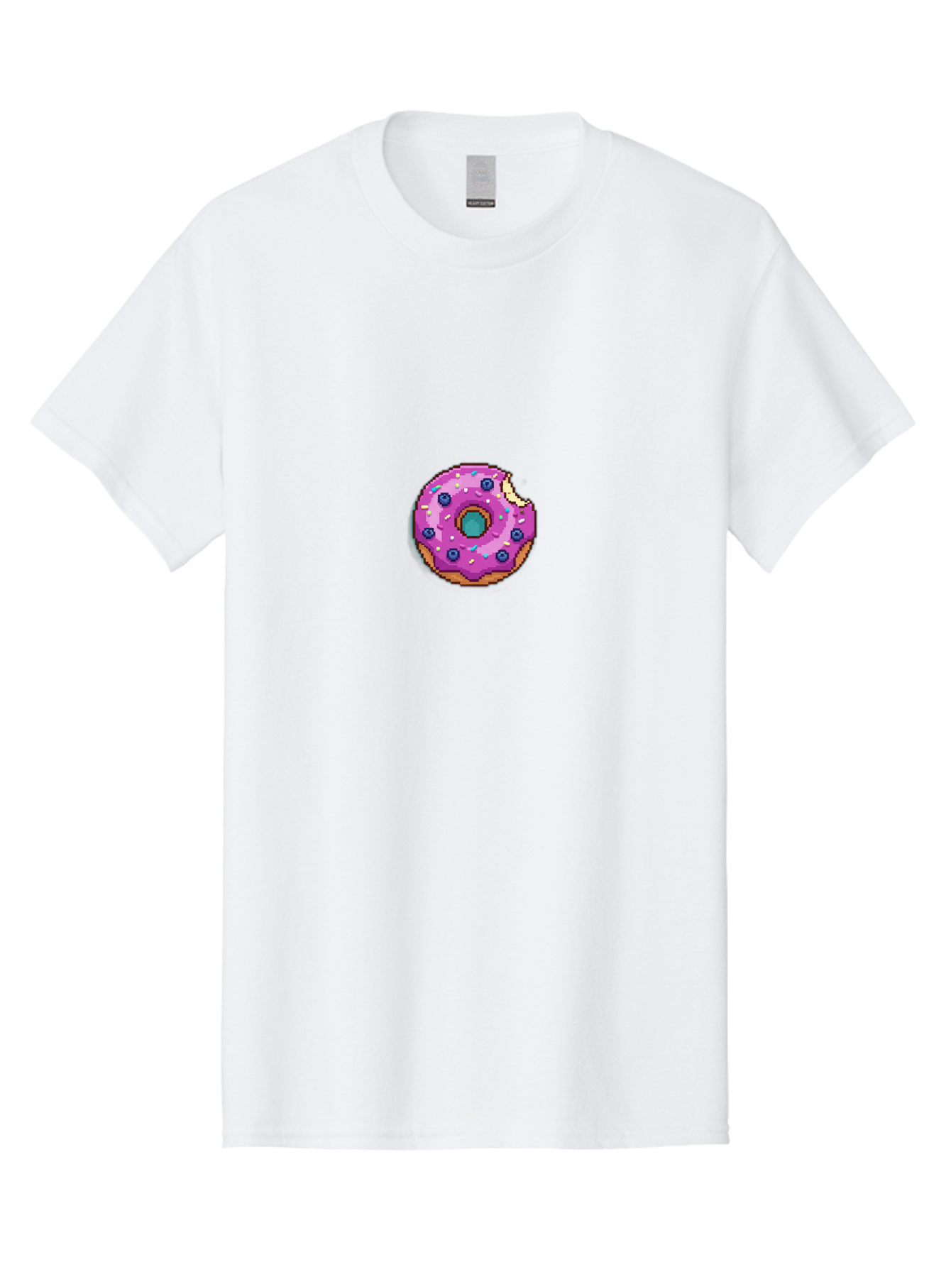 Pink-Donut-5 Men'S Graphic Tee, 100% Cotton, Comfortable Casual Summer Wear, Machine Washable, Frosted Donut, Sweet Treat, Purple Frosting, Colorful Sprinkles, Donut With A Bite, Tasty Dessert, Baked Goods, Donut Lover, Indulgent Snack Bab152 7