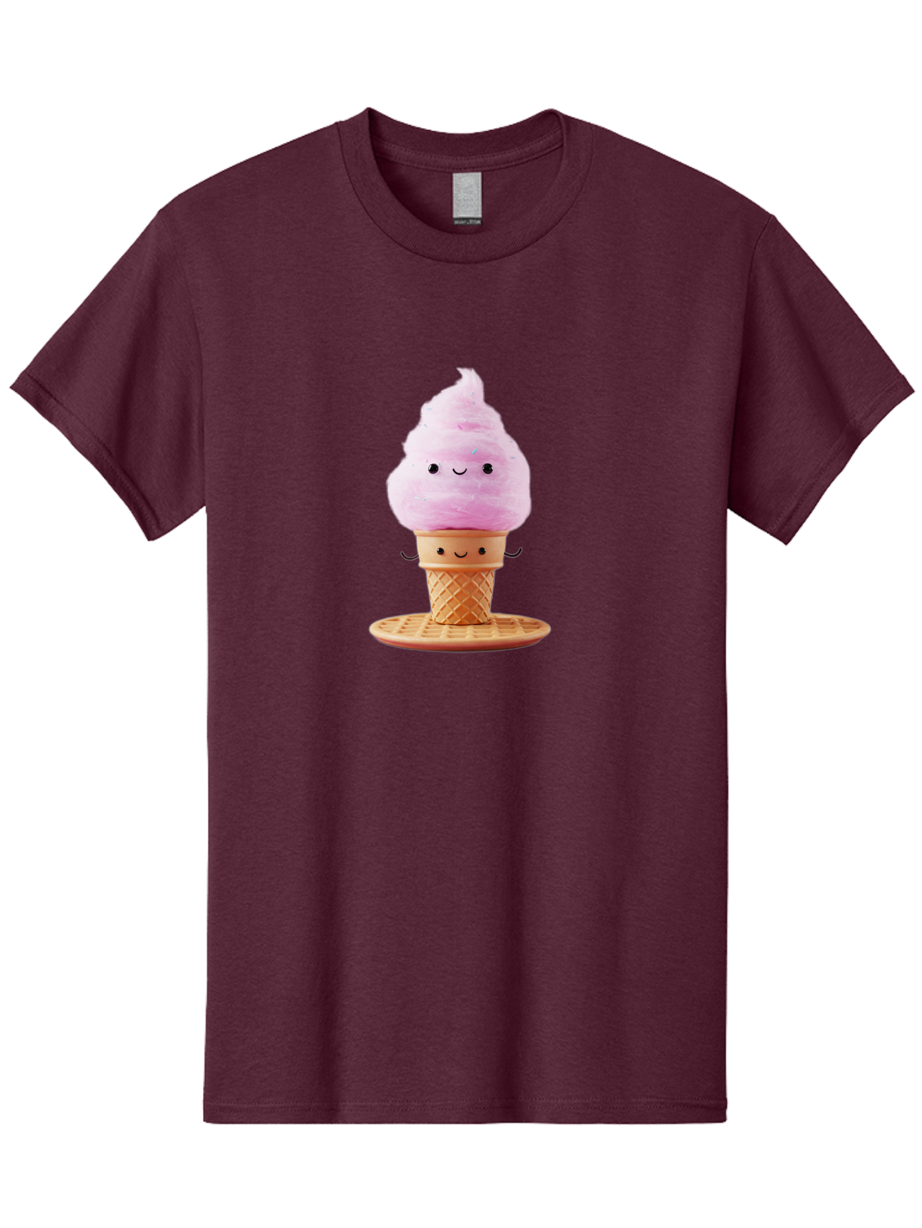 Pink-Ice-Cream-2 Men'S Graphic Tee, 100% Cotton, Comfortable Casual Summer Wear, Machine Washable, Pink Ice Cream, Soft Serve Ice Cream, Happy Face, Kawaii Design, Cute Dessert, Ice Cream Cone, Sweet Treat, Cartoon Character Bab169 15