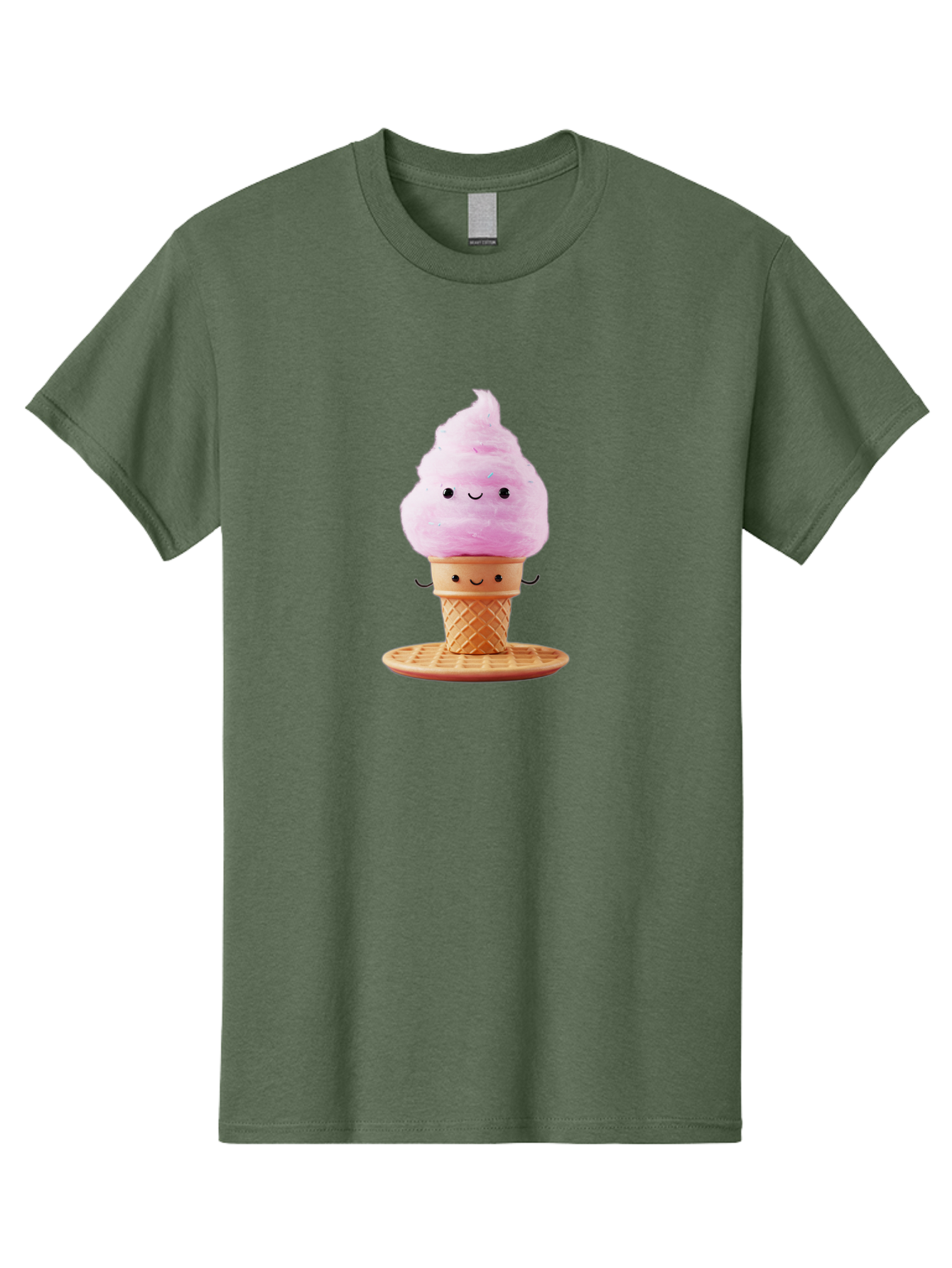 Pink-Ice-Cream-2 Men'S Graphic Tee, 100% Cotton, Comfortable Casual Summer Wear, Machine Washable, Pink Ice Cream, Soft Serve Ice Cream, Happy Face, Kawaii Design, Cute Dessert, Ice Cream Cone, Sweet Treat, Cartoon Character Bab169 17