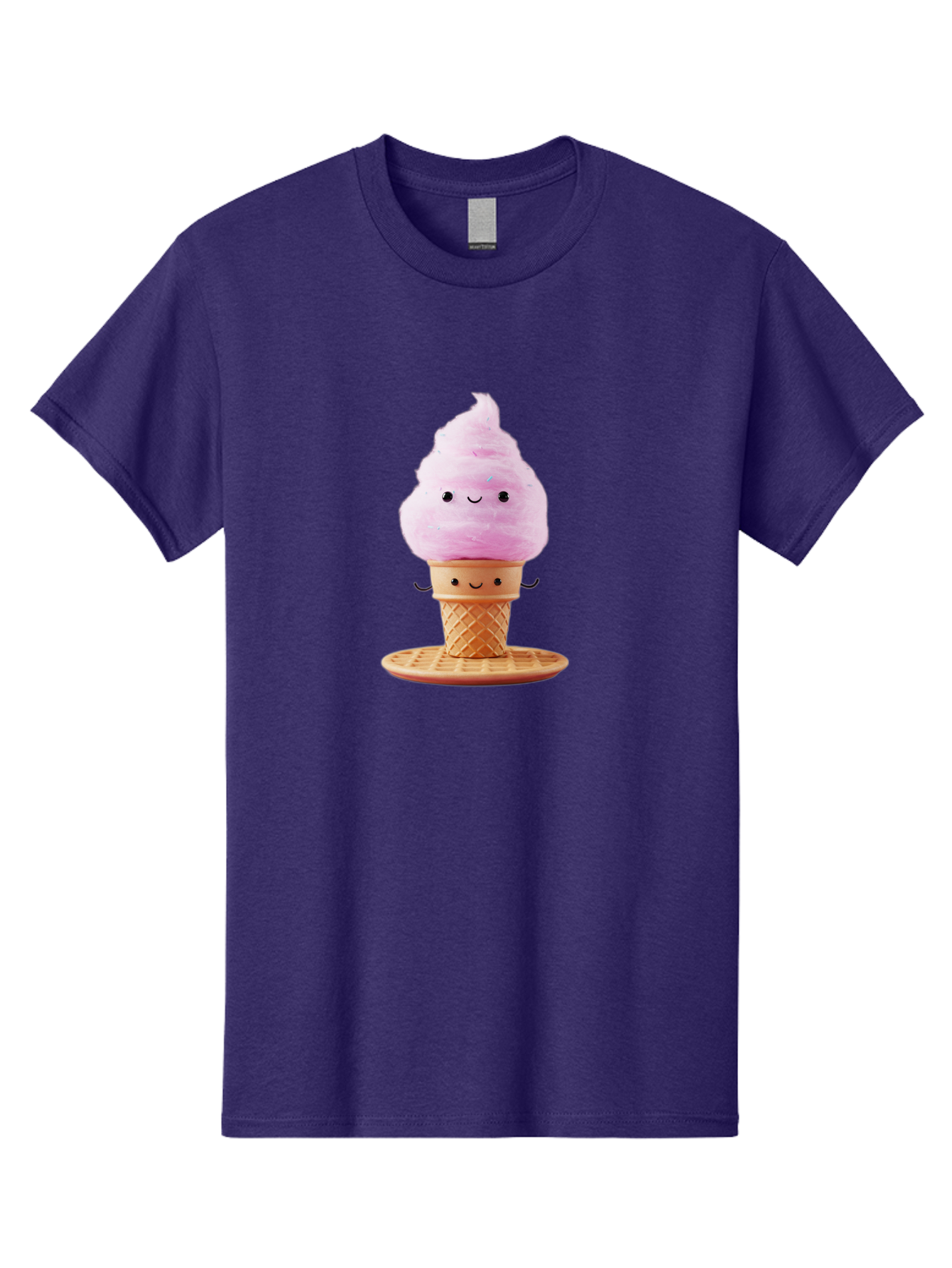 Pink-Ice-Cream-2 Men'S Graphic Tee, 100% Cotton, Comfortable Casual Summer Wear, Machine Washable, Pink Ice Cream, Soft Serve Ice Cream, Happy Face, Kawaii Design, Cute Dessert, Ice Cream Cone, Sweet Treat, Cartoon Character Bab169 23