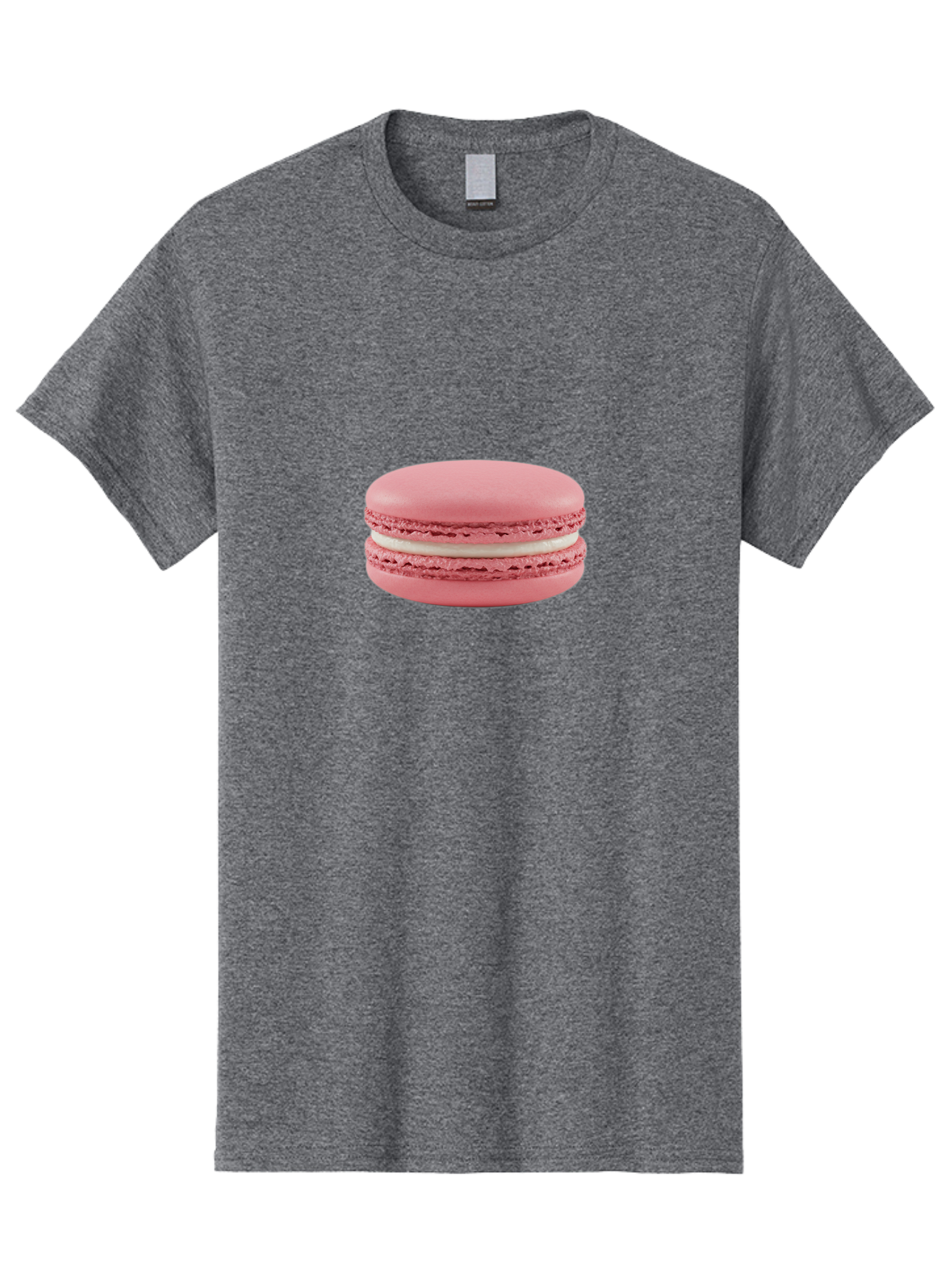 Pink-Macaron-3 Men'S Graphic Tee, 100% Cotton, Comfortable Casual Summer Wear, Machine Washable, Pink Macaron, French Dessert, White Filling, Sweet Treat, Bakery Delight, Gourmet Pastry, Delicate Texture, Pastel Colors Bab175 11