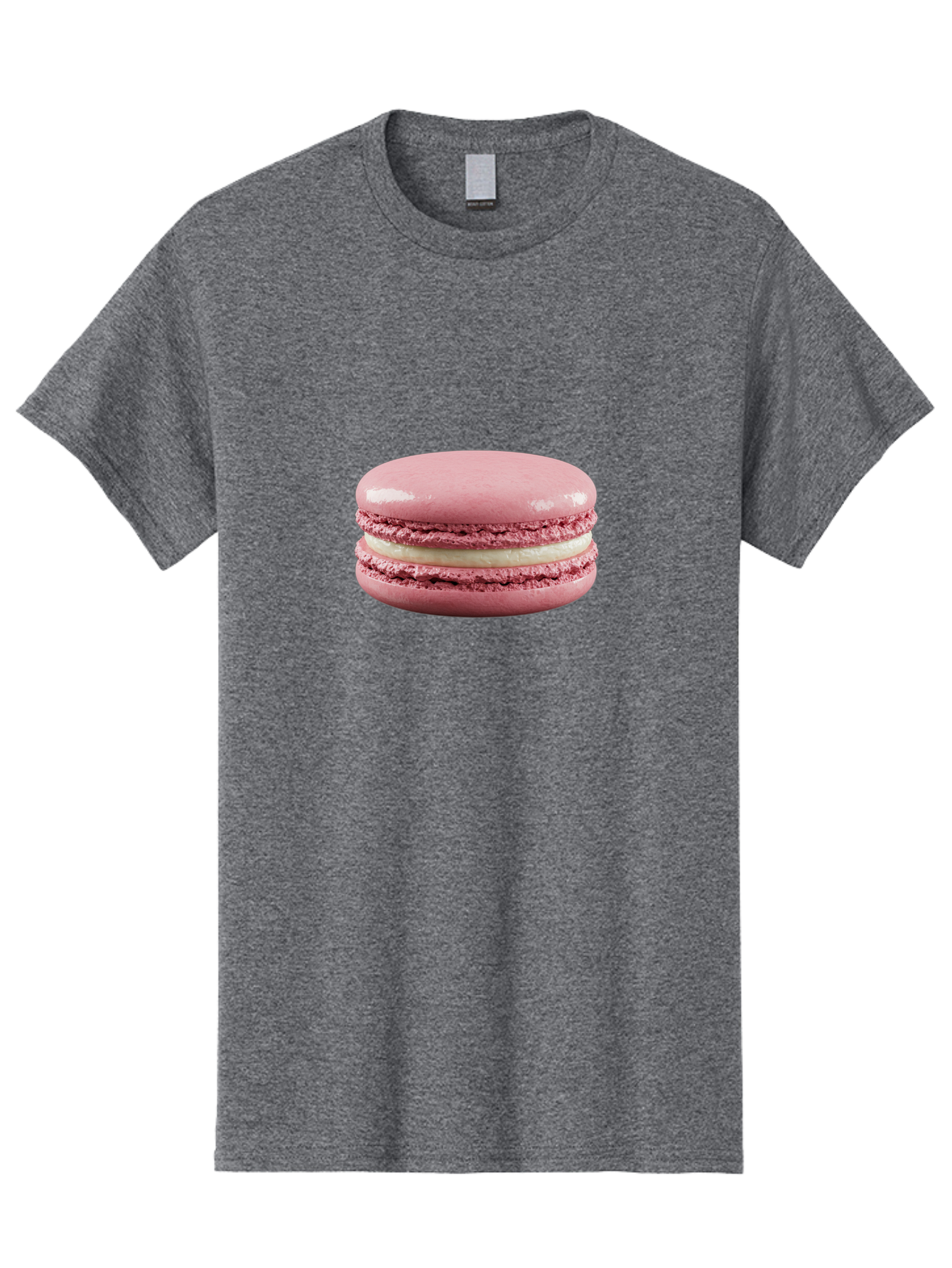 Pink-Macaron-5 Men'S Graphic Tee, 100% Cotton, Comfortable Casual Summer Wear, Machine Washable, Pink Macaron, French Dessert, Creamy Filling, Meringue-Based Cookie, Sweet Treat, Pastel Color, Delicate Texture, Gourmet Pastry Bab177 11