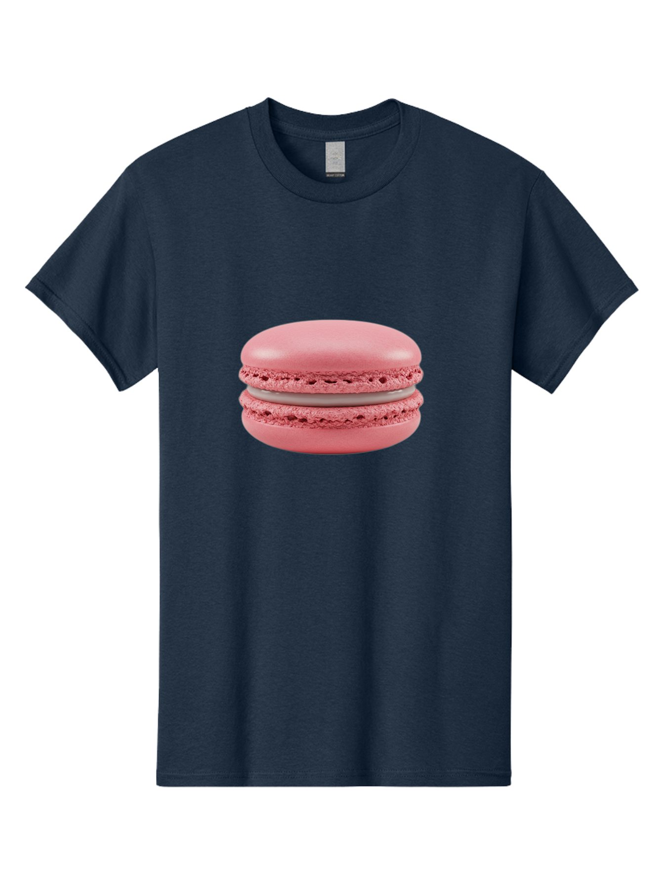 Pink-Macaron Men'S Graphic Tee, 100% Cotton, Comfortable Casual Summer Wear, Machine Washable, Pink Macaron, French Dessert, Meringue-Based Cookie, Creamy Filling, Sweet Treat, Delicate Texture, Pastel Colors, Bakery Delight Bab183 21