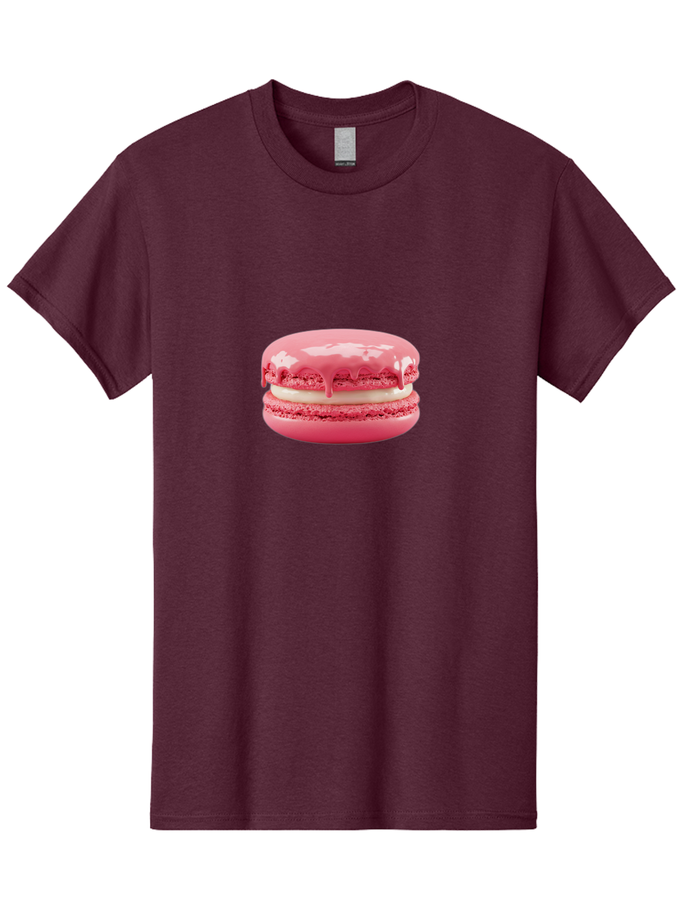 Pink-Macaroon Men'S Graphic Tee, 100% Cotton, Comfortable Casual Summer Wear, Machine Washable, Pink Macaron, French Dessert, Creamy Filling, Sweet Treat, Pink Icing, Delicate Pastry, Dessert Lover, Bakery Item, Sweet Tooth Bab189 15