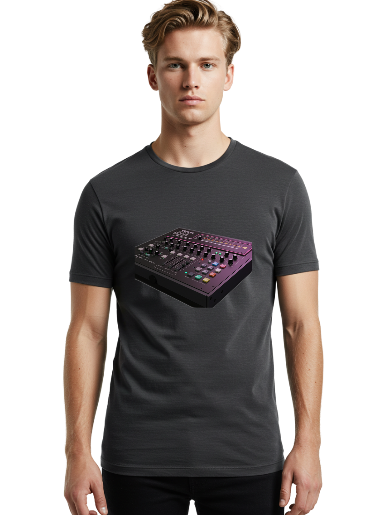 Pioneer-Dj-Ddj-400 Men'S Graphic Tee, 100% Cotton, Comfortable Casual Summer Wear, Machine Washable, Synthesizer, Audio Equipment, Music Production, Sound Design, Electronic Music, Knob Controls, Button Controls, Music Software, Bab195 10