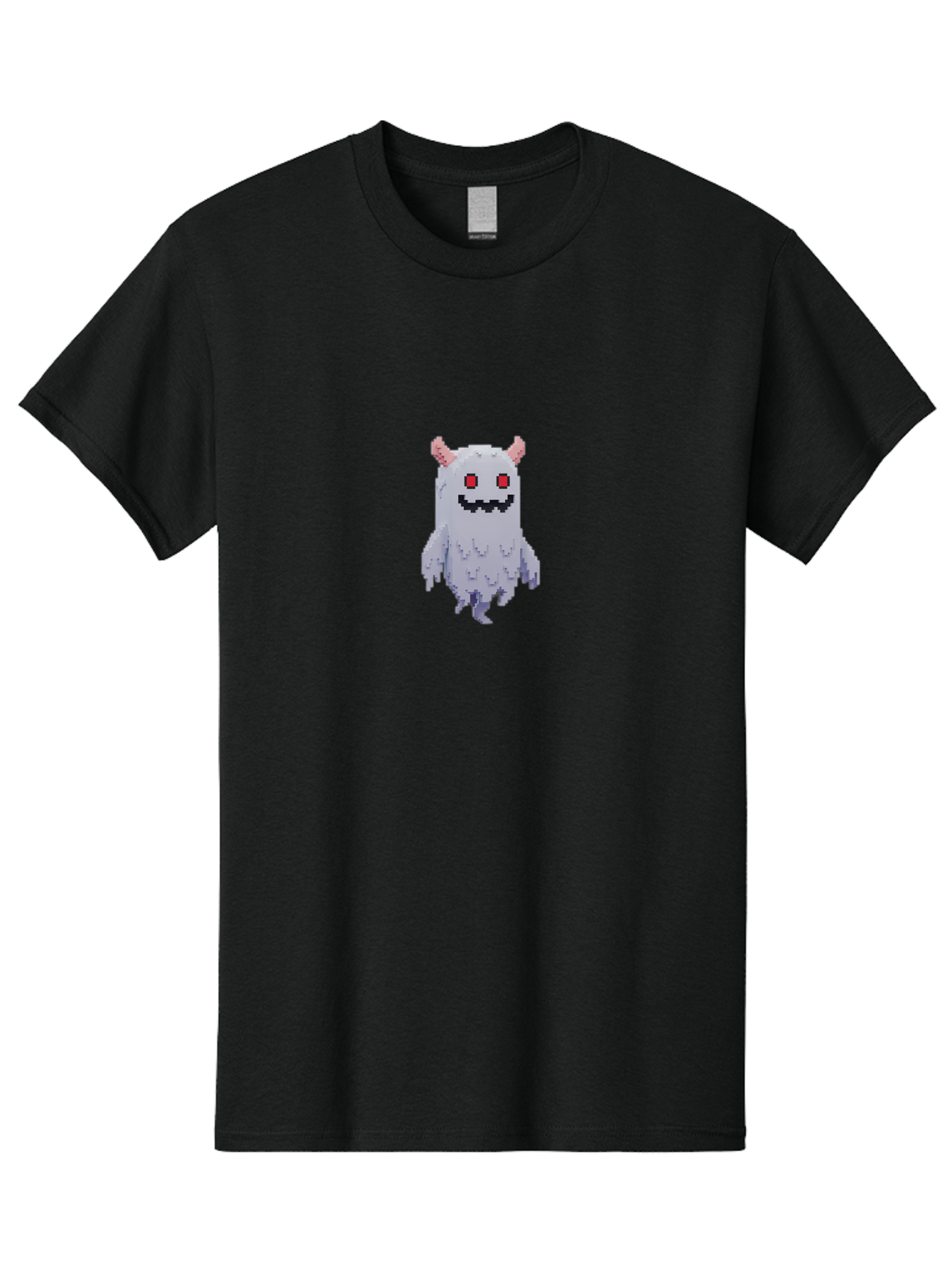 Pixel-Monster Men'S Graphic Tee, 100% Cotton, Comfortable Casual Summer Wear, Machine Washable, Pixel Art Character, Cute Monster, Red Eyes, Black Smile, Pink Horns, Furry Creature, Cartoonish, Fun Design, Playful Graphics, Retro Gaming, Bab200 27