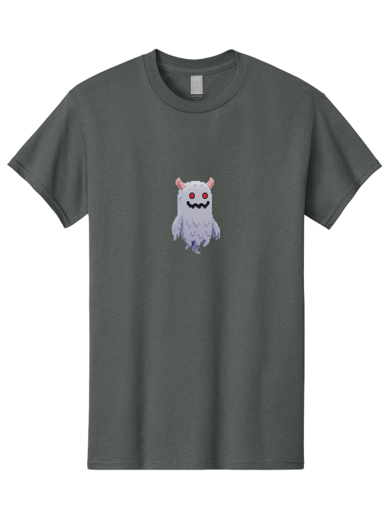 Pixel-Monster Men'S Graphic Tee, 100% Cotton, Comfortable Casual Summer Wear, Machine Washable, Pixel Art Character, Cute Monster, Red Eyes, Black Smile, Pink Horns, Furry Creature, Cartoonish, Fun Design, Playful Graphics, Retro Gaming, Bab200 19