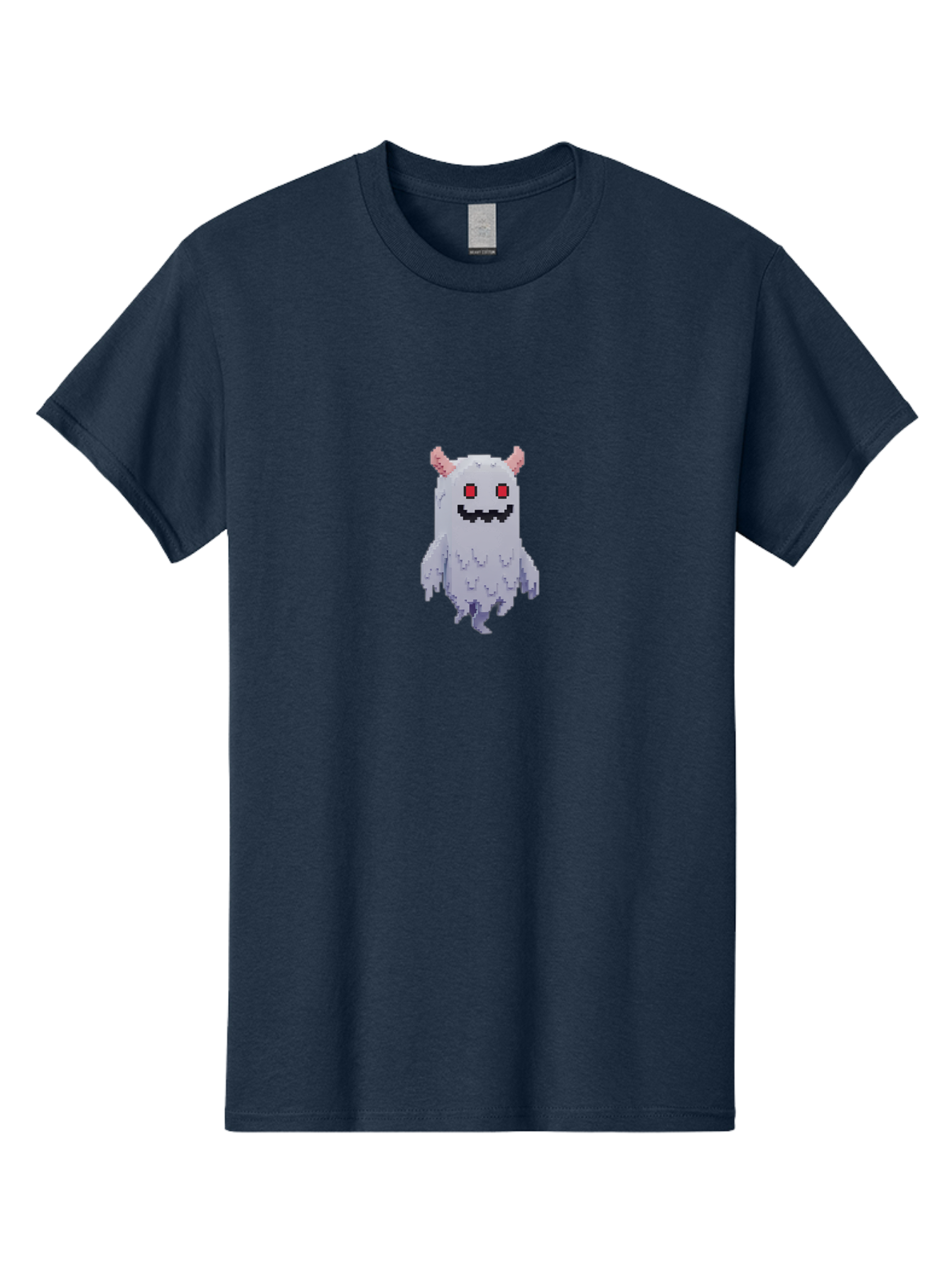 Pixel-Monster Men'S Graphic Tee, 100% Cotton, Comfortable Casual Summer Wear, Machine Washable, Pixel Art Character, Cute Monster, Red Eyes, Black Smile, Pink Horns, Furry Creature, Cartoonish, Fun Design, Playful Graphics, Retro Gaming, Bab200 21