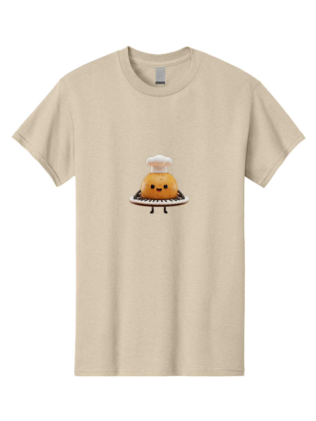 Potato-Chef Men'S Graphic Tee, 100% Cotton, Comfortable Casual Summer Wear, Machine Washable, Potato Character, Chef Hat, Kitchen Appliance, Playful Illustration, Cartoon Food, Cooking Theme, Whimsical Design, Funny Kitchen, Digital Art Bab215 3