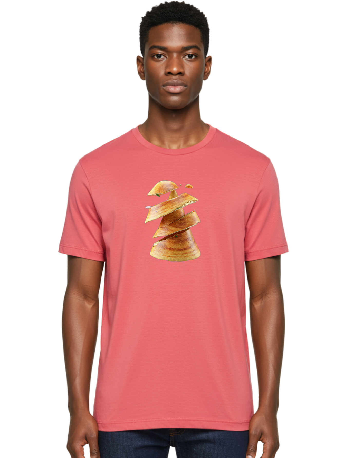 Potato-Chips-Tree Men'S Graphic Tee, 100% Cotton, Comfortable Casual Summer Wear, Machine Washable, Potato Chips Forming A Christmas Tree, Crispy Snack, Savory Delight, Crunchy Texture, Stack Of Chips, Festive Snack, Food Art, Bab216 24