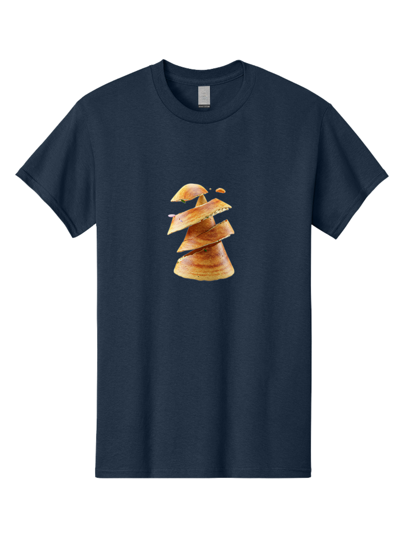 Potato-Chips-Tree Men'S Graphic Tee, 100% Cotton, Comfortable Casual Summer Wear, Machine Washable, Potato Chips Forming A Christmas Tree, Crispy Snack, Savory Delight, Crunchy Texture, Stack Of Chips, Festive Snack, Food Art, Bab216 5