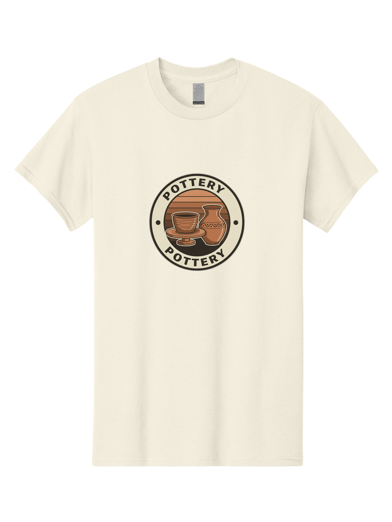 Pottery-Pottery Men'S Graphic Tee, 100% Cotton, Comfortable Casual Summer Wear, Machine Washable, Handmade Ceramics, Clay Pottery, Decorative Vases, Pottery Wheel, Ceramic Art, Brown Pottery, Pottery Designs, Handcrafted Pottery, Bab245 7