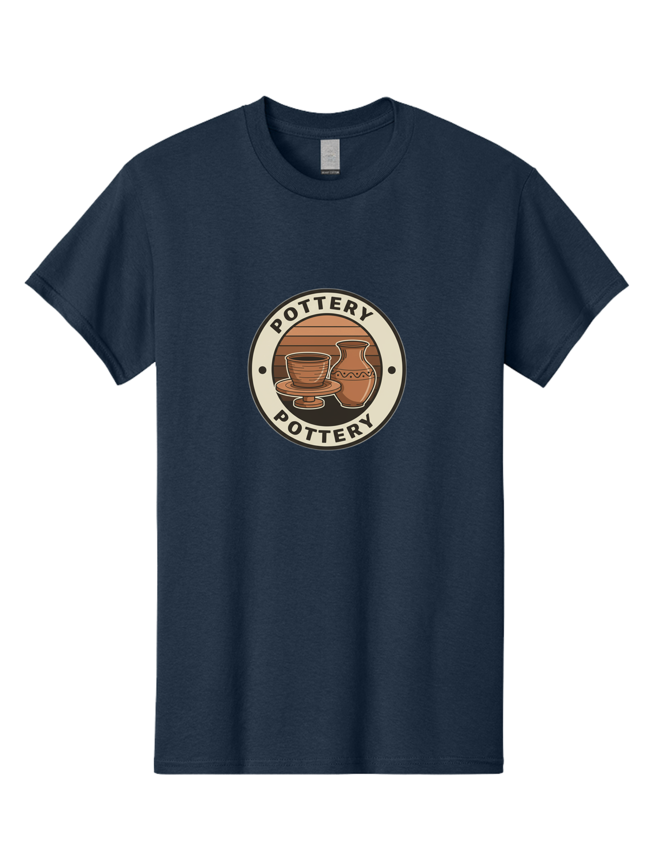 Pottery-Pottery Men'S Graphic Tee, 100% Cotton, Comfortable Casual Summer Wear, Machine Washable, Handmade Ceramics, Clay Pottery, Decorative Vases, Pottery Wheel, Ceramic Art, Brown Pottery, Pottery Designs, Handcrafted Pottery, Bab245 17