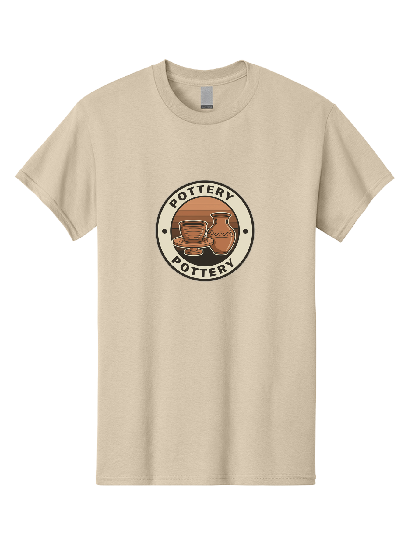 Pottery-Pottery Men'S Graphic Tee, 100% Cotton, Comfortable Casual Summer Wear, Machine Washable, Handmade Ceramics, Clay Pottery, Decorative Vases, Pottery Wheel, Ceramic Art, Brown Pottery, Pottery Designs, Handcrafted Pottery, Bab245 9